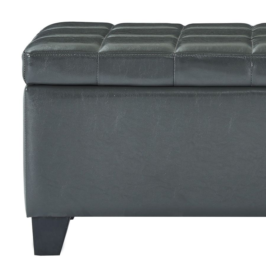 Winston Rectangular Storage Ottoman in Grey 402-257GY