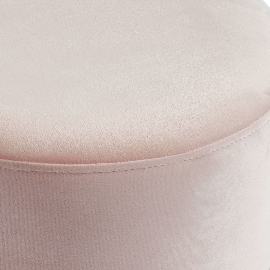 Violet Round Ottoman in Blush Pink and Aged Gold 402-507PK