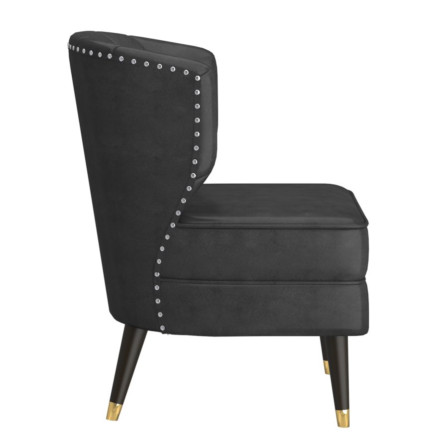 Kyrie Accent Chair in Grey and Espresso 403-587GY