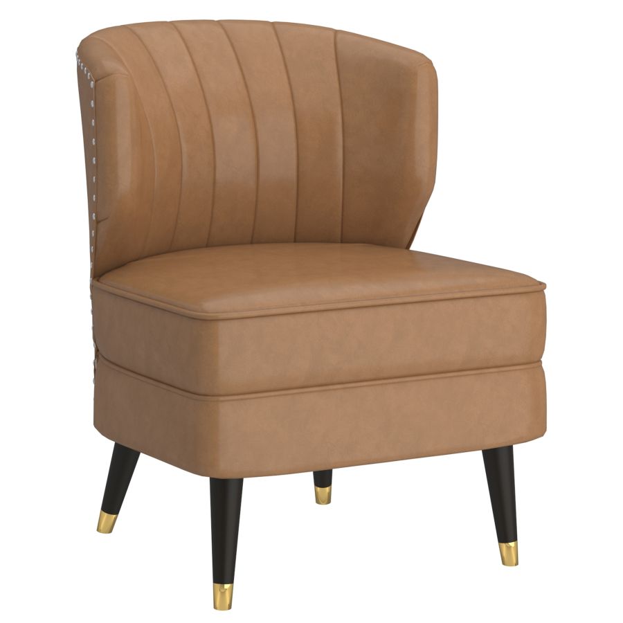 Kyrie Accent Chair in Saddle and Espresso 403-587SD