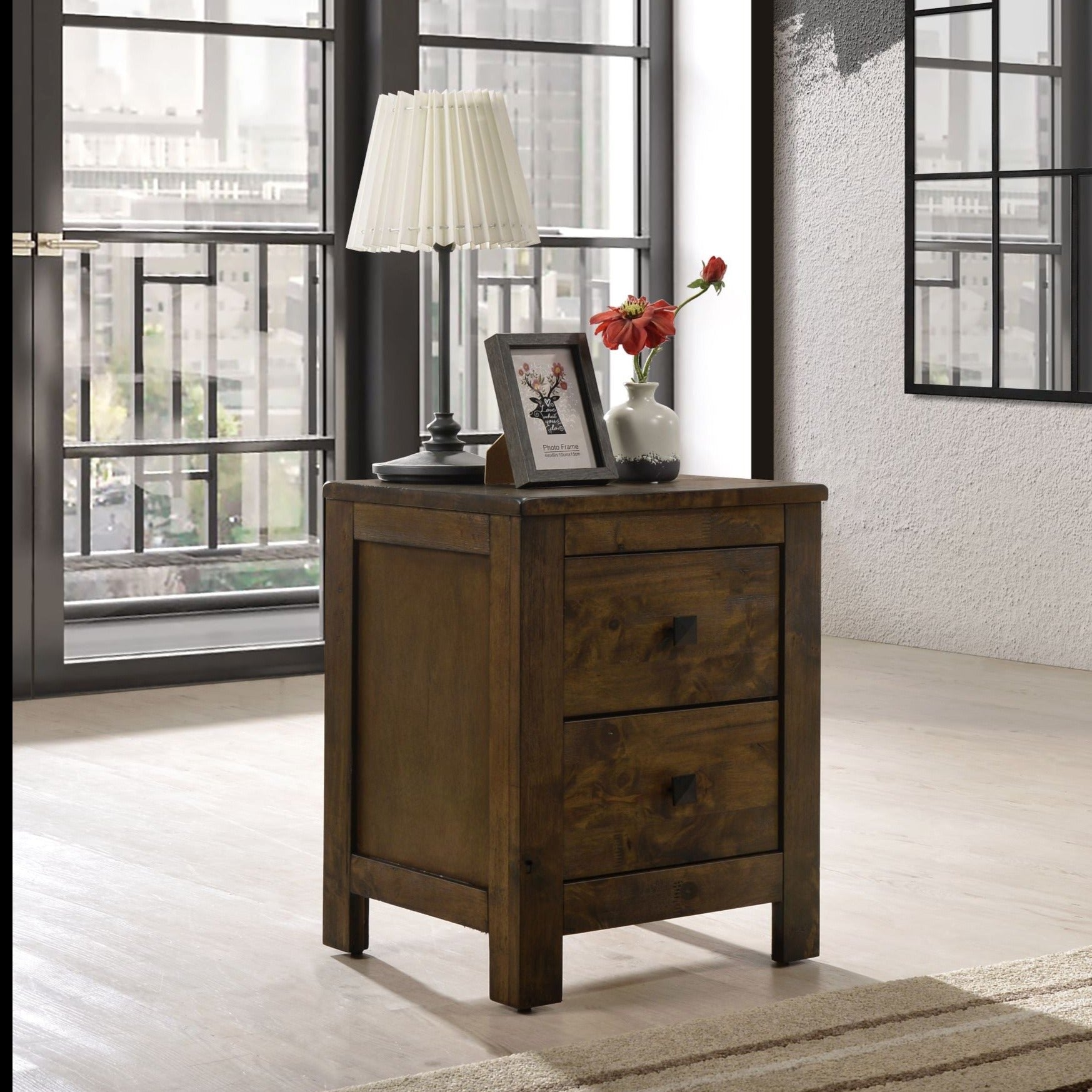 Edgar Nightstand with Two Drawers 4596