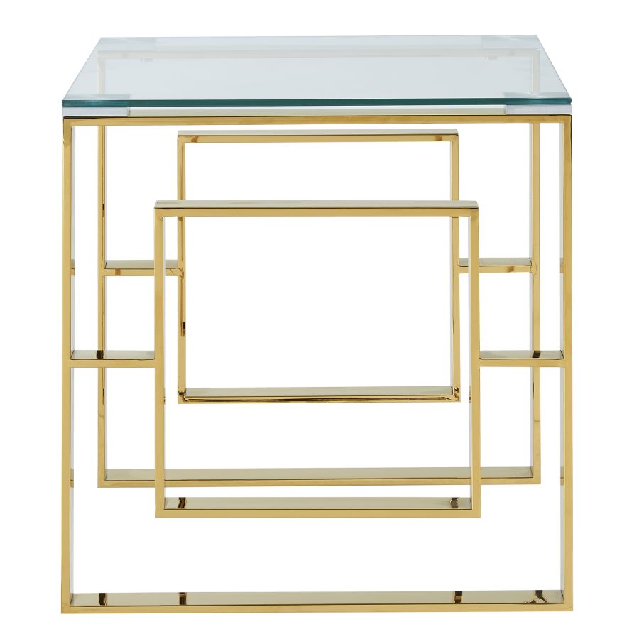 Eros Accent Table in Gold 501-482GL