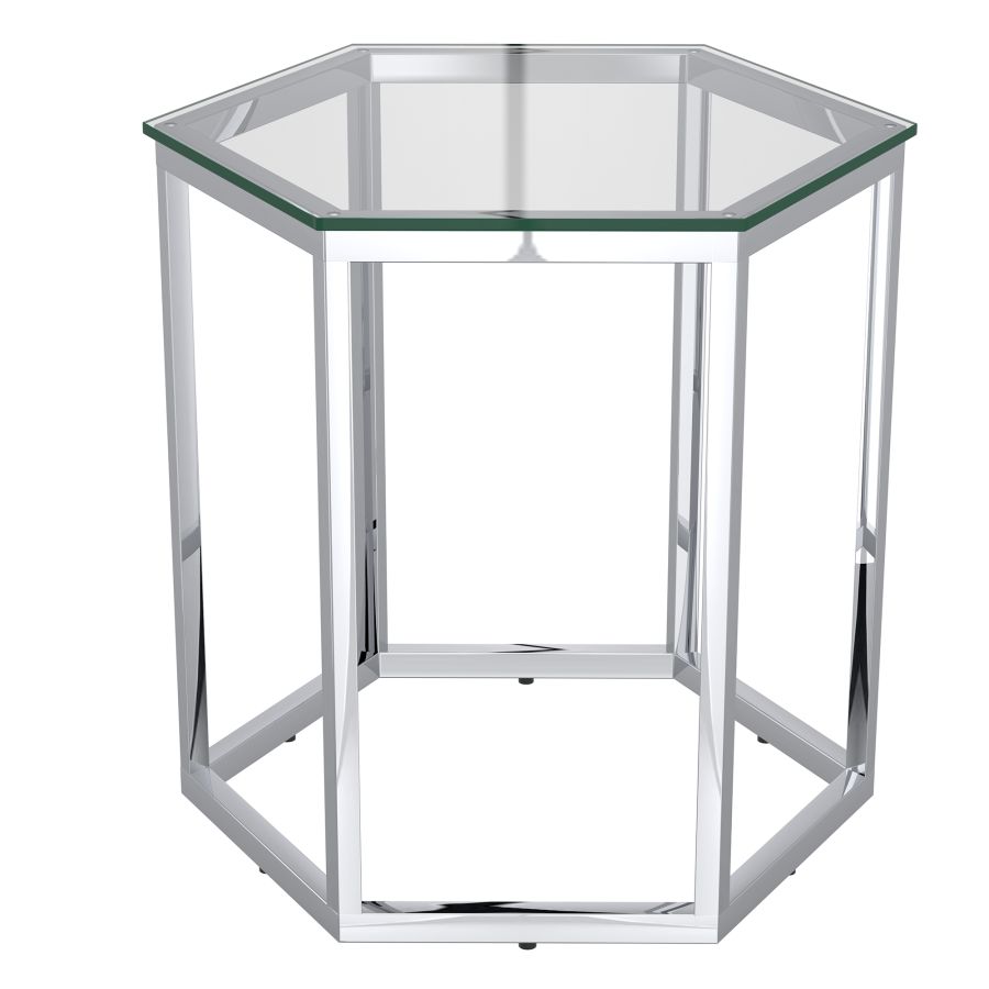 Fleur Accent Table in Silver 501-635CH