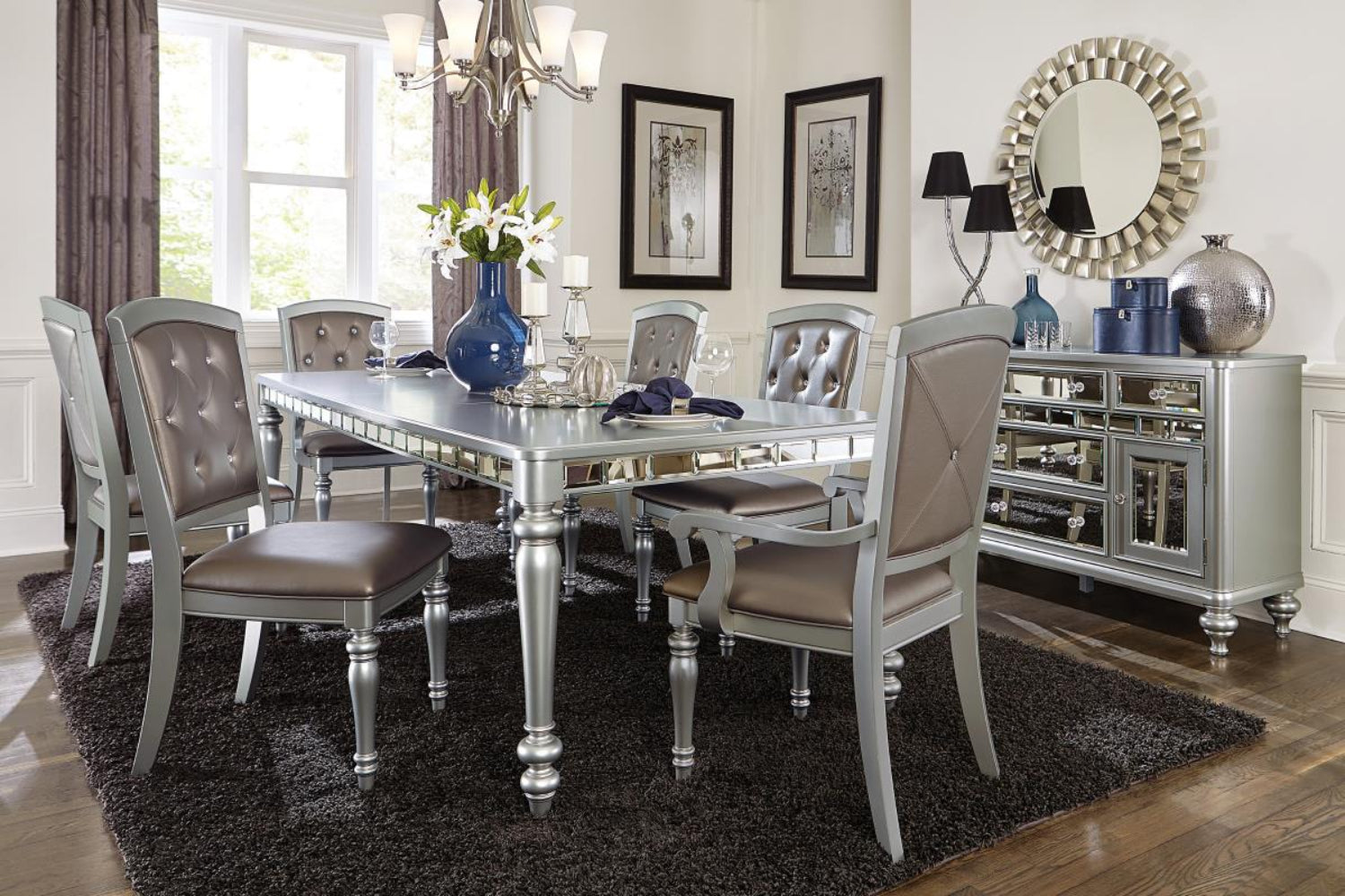Silver Dining Table set