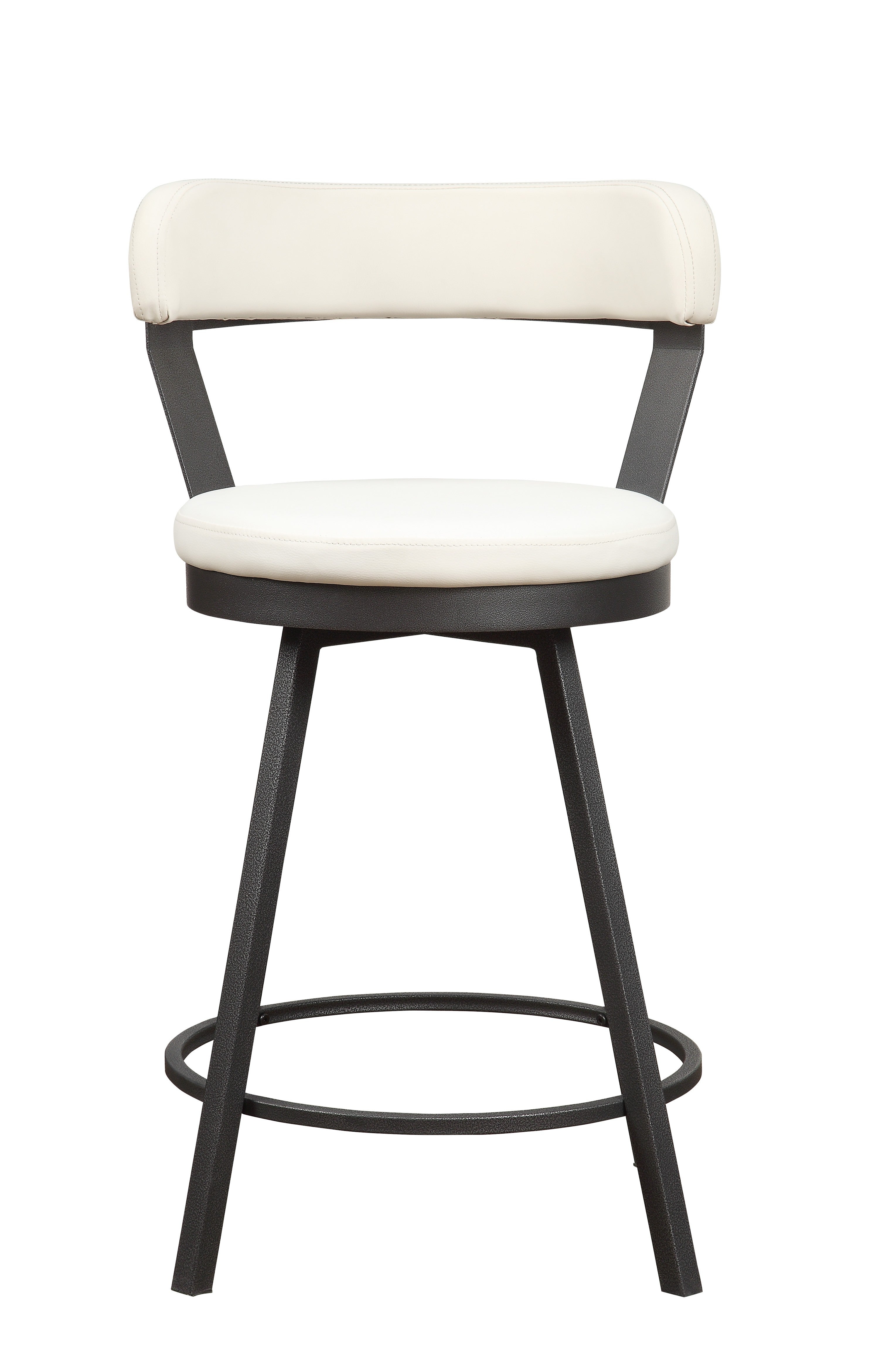 Swivel Counter Height Chair White 5566-24WT (Set of 2)