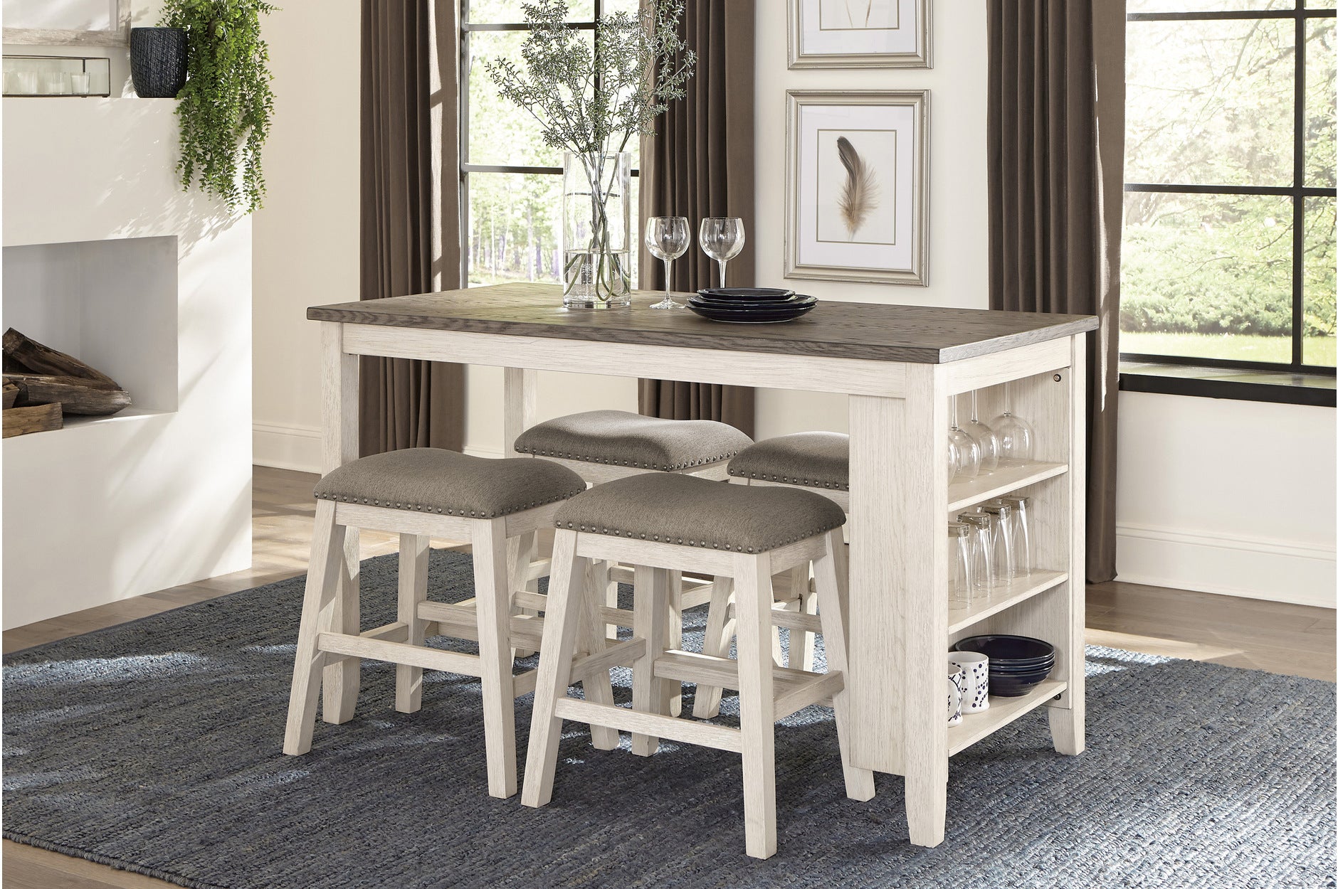 Timbre Dining Set Antique White 5603