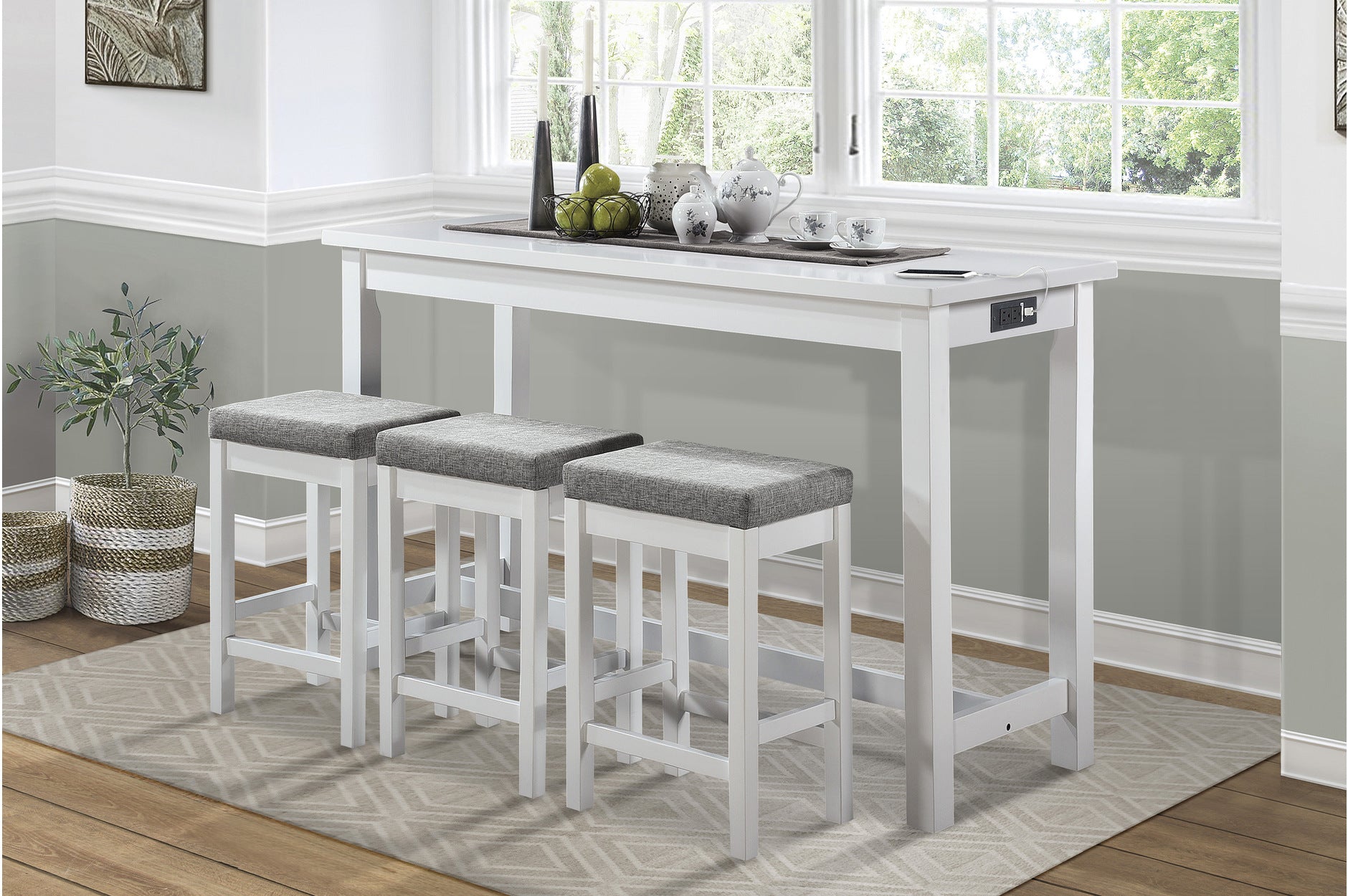 Connected Dining Set White 5713WT