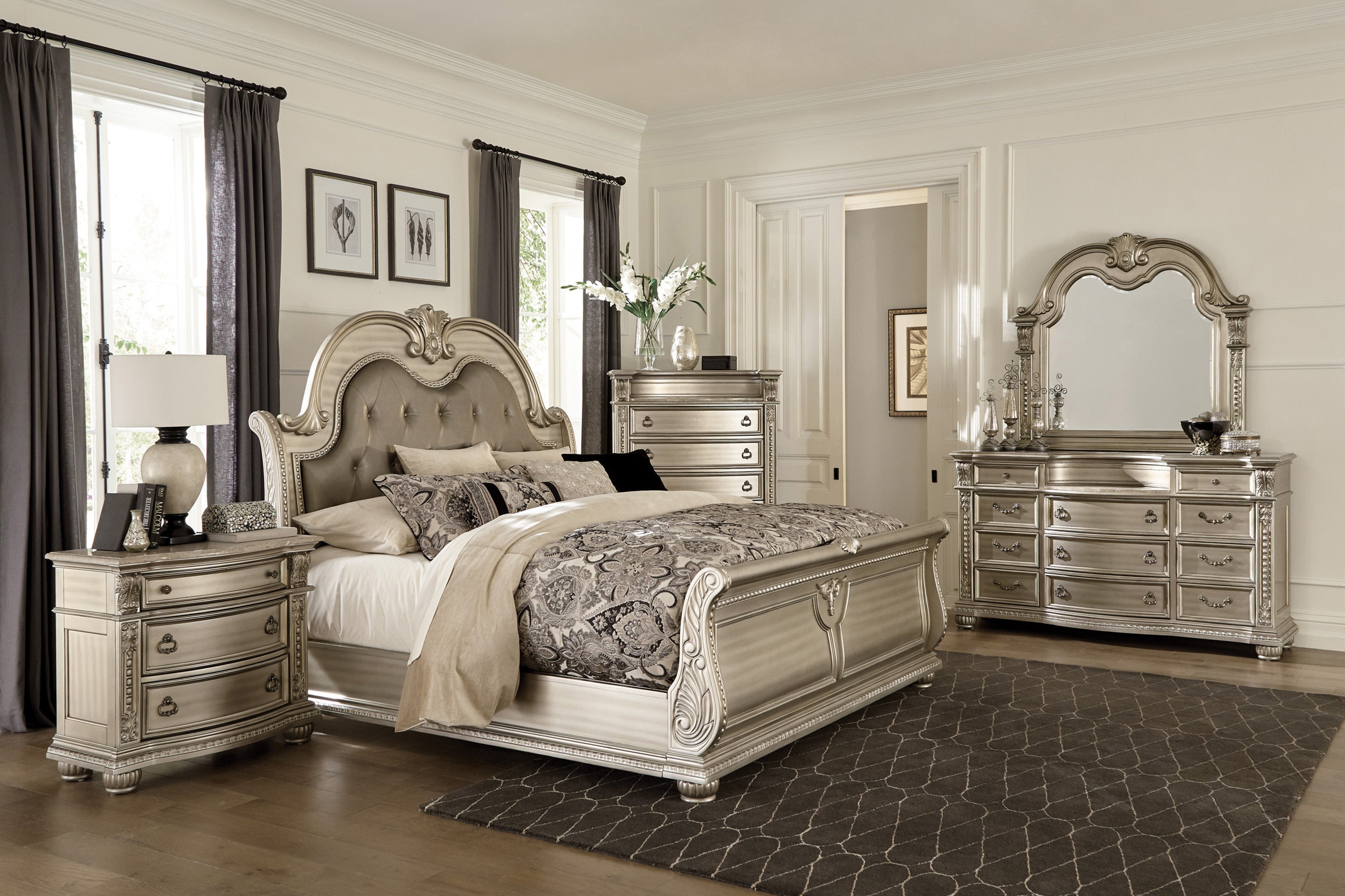 Silver Cavalier Bedroom Collection 1757SV
