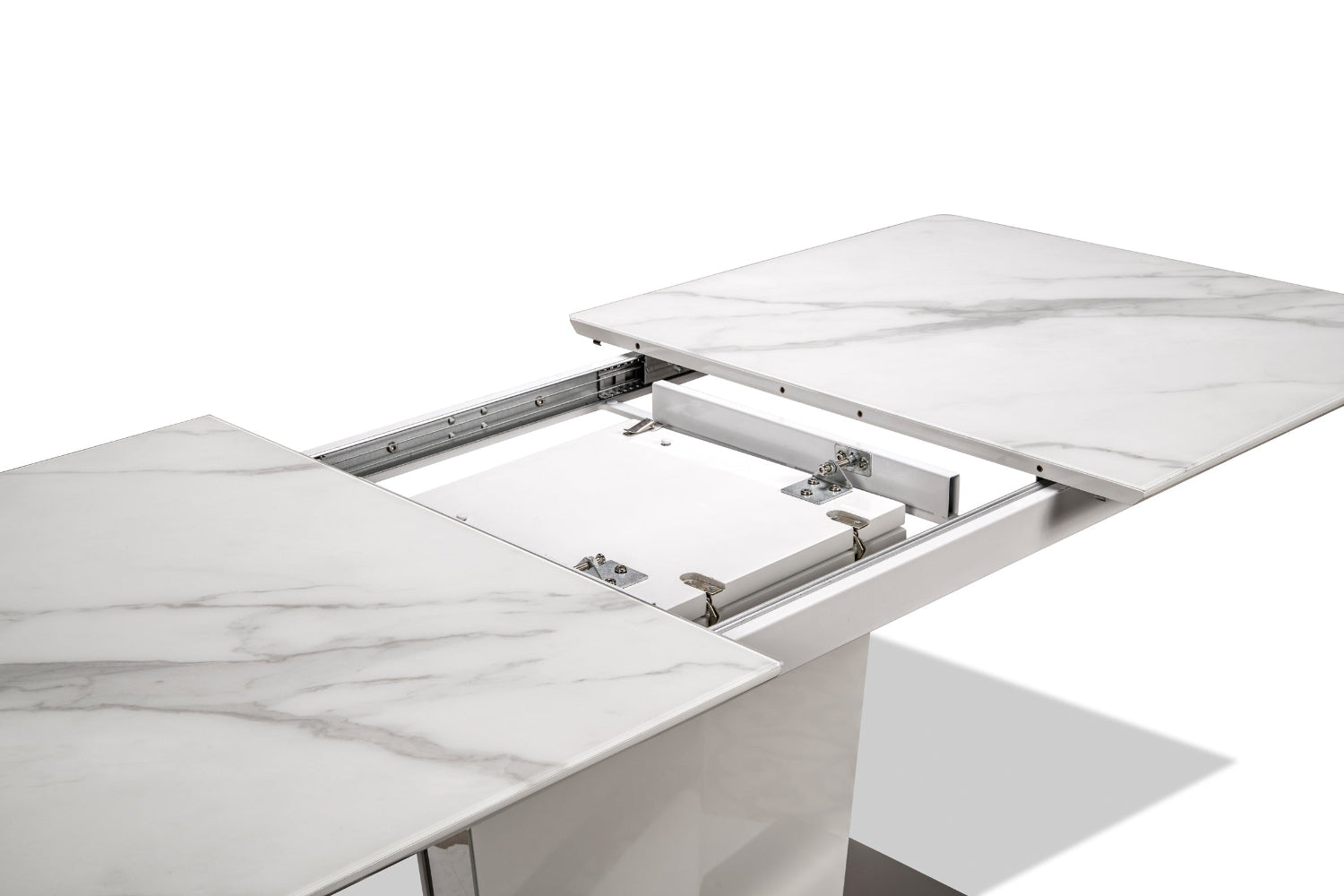Faux Marble White Dining Table