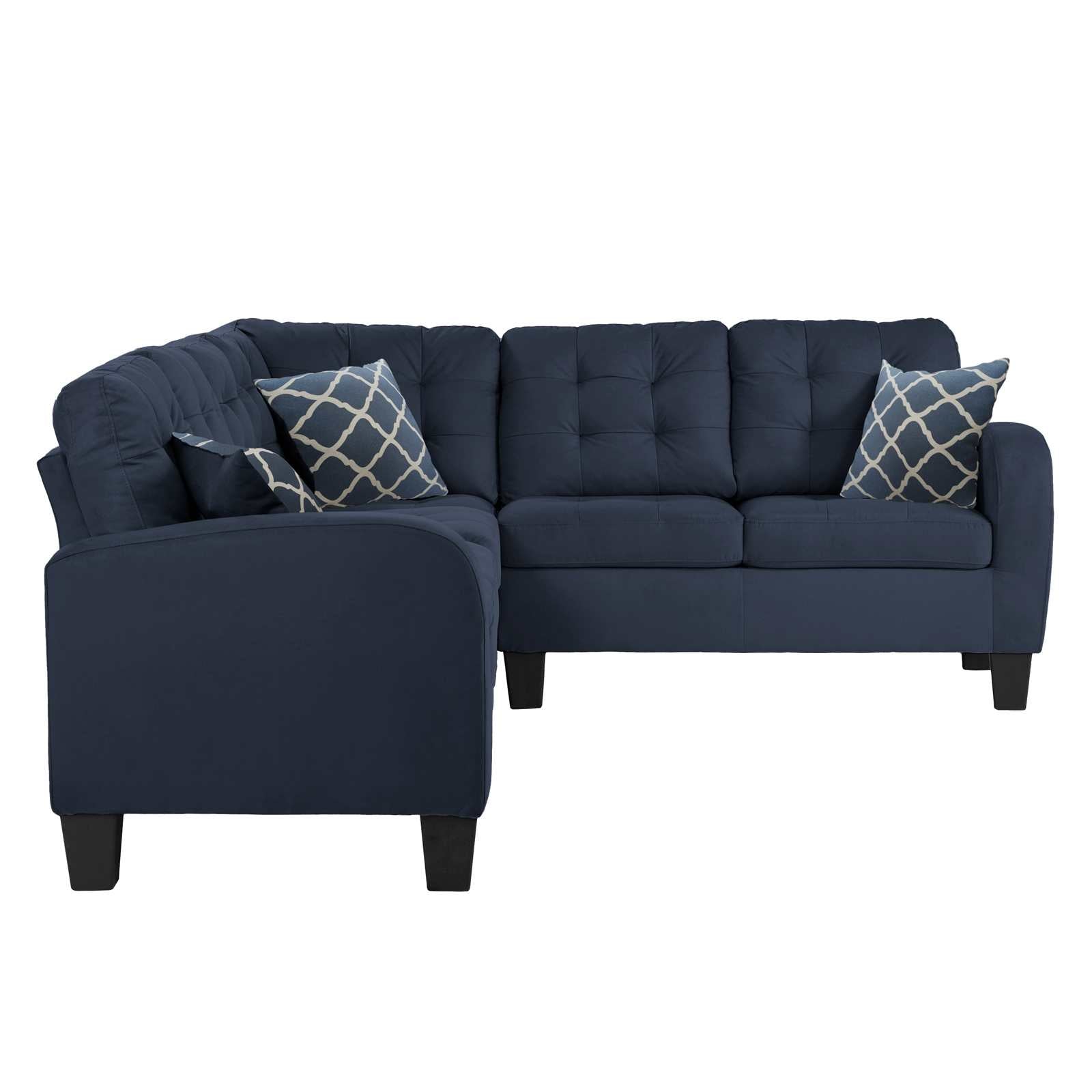 Sinclair Reversible Sectional Sofa Blue 8202