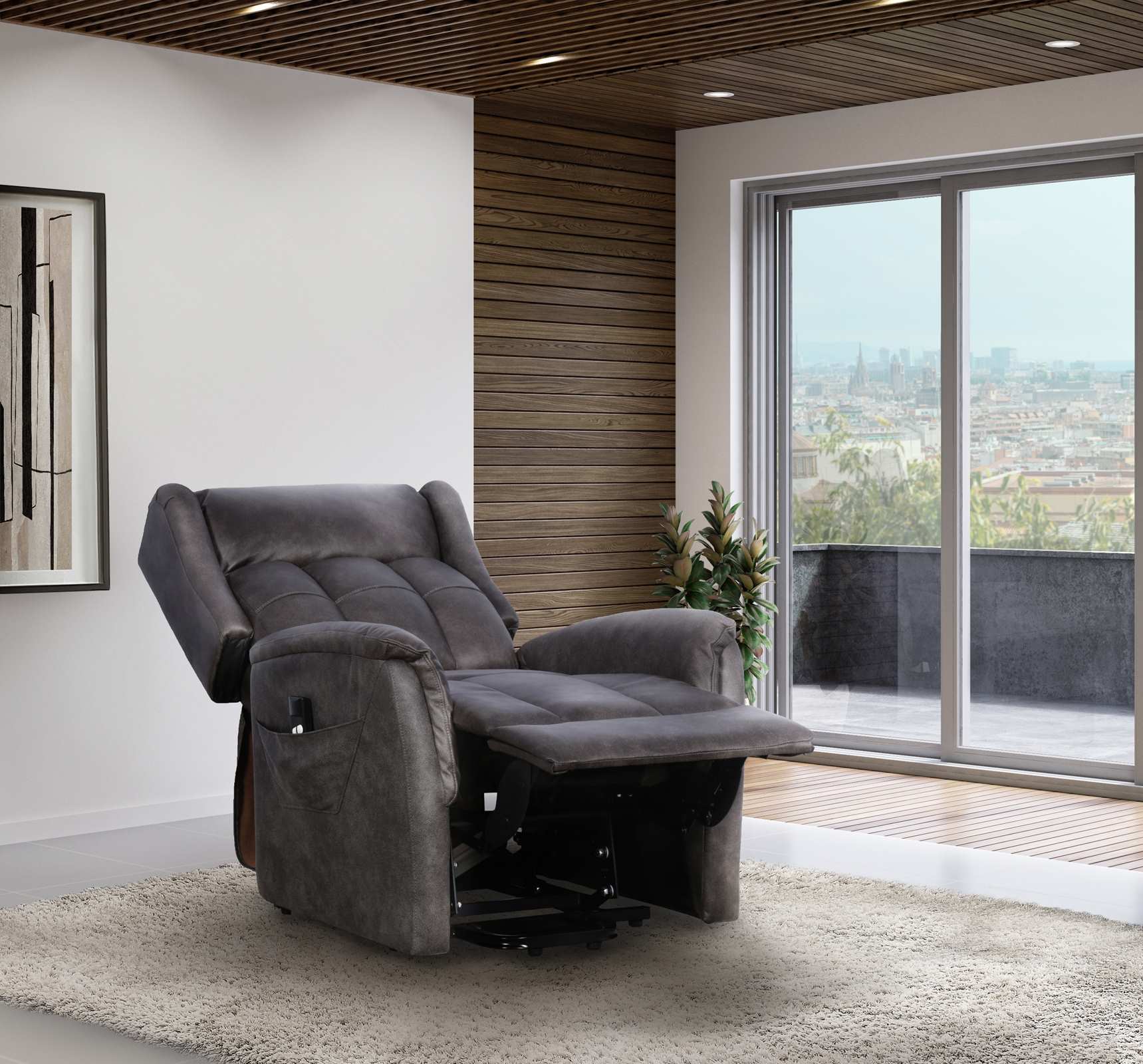 Power Lift Chair Taupe-Grey 9014