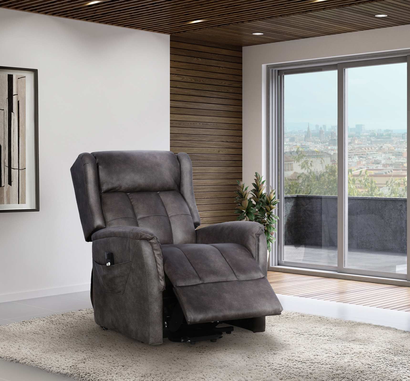 Power Lift Chair Taupe-Grey 9014
