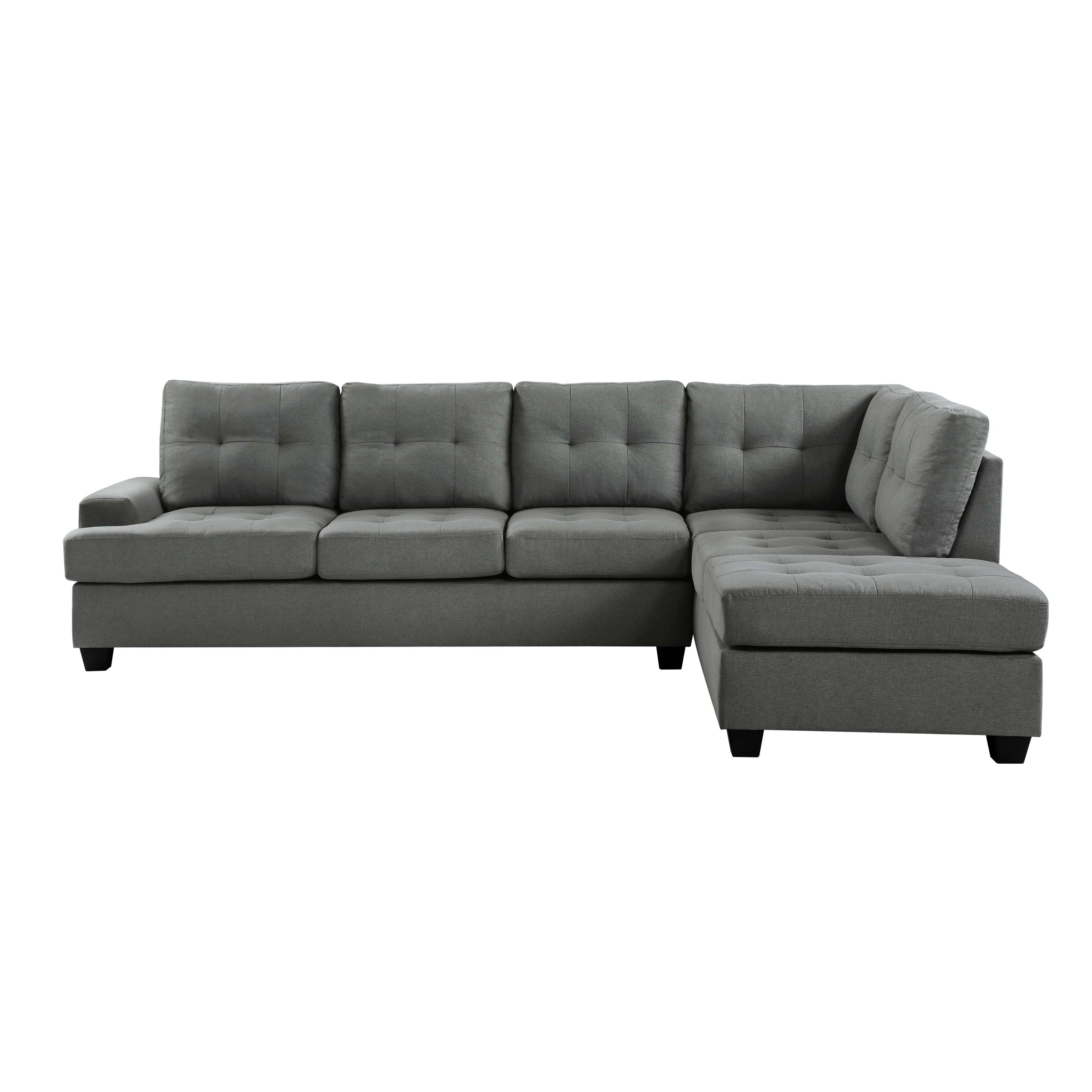 Dunstan Reversible Dark Grey Sectional Sofa Collection 9367DG
