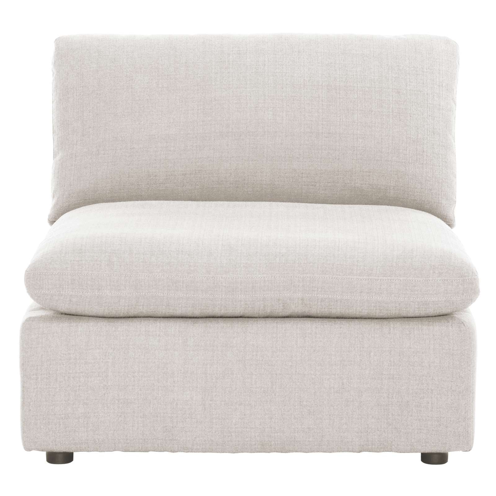 Howerton Modular Sectional sofa with 3 Pillows and Ottoman Chaise  Beige 9544