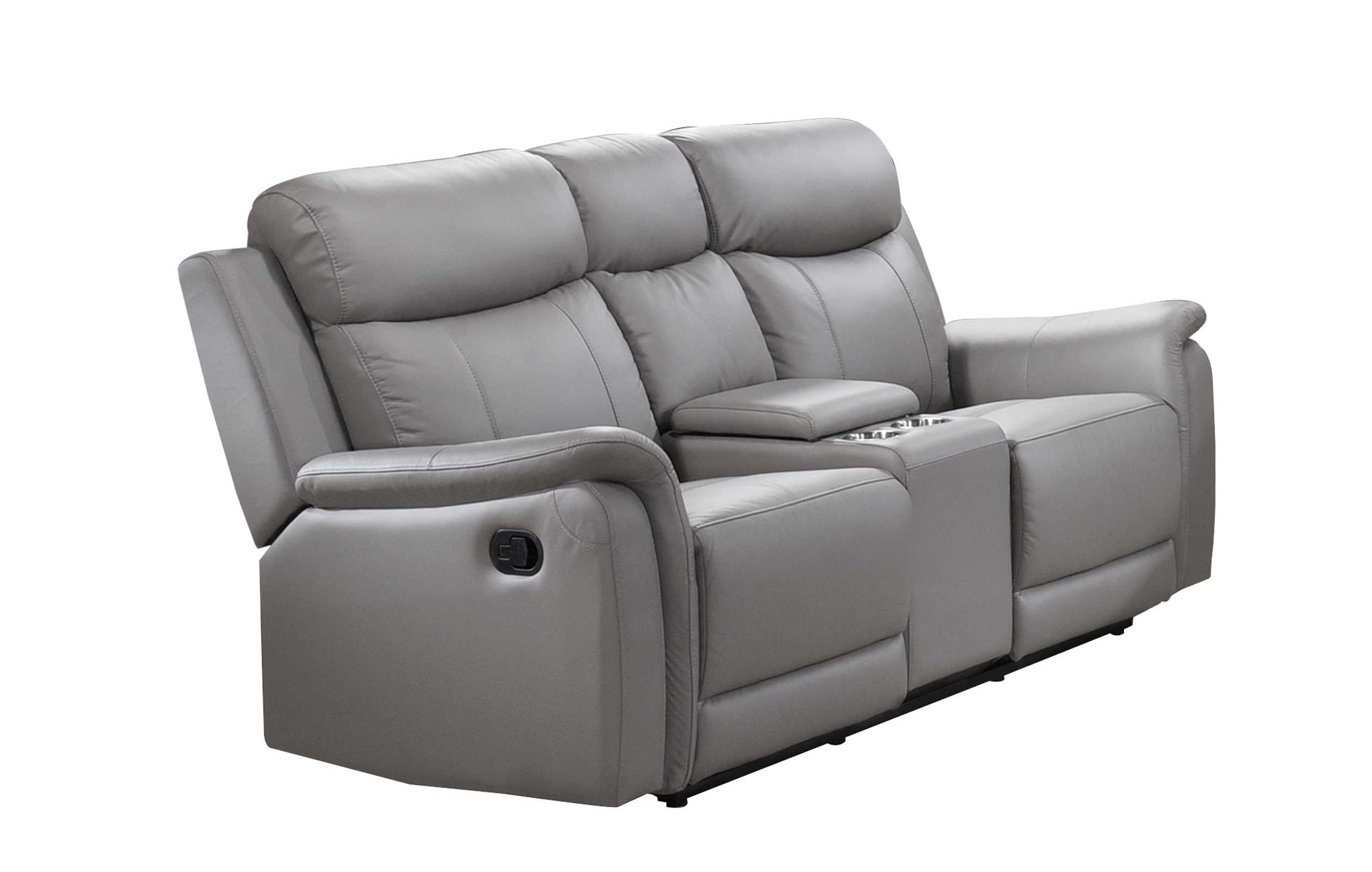 Cyrus Top Grain Leather Reclining Sofa Collection Light Grey 99840