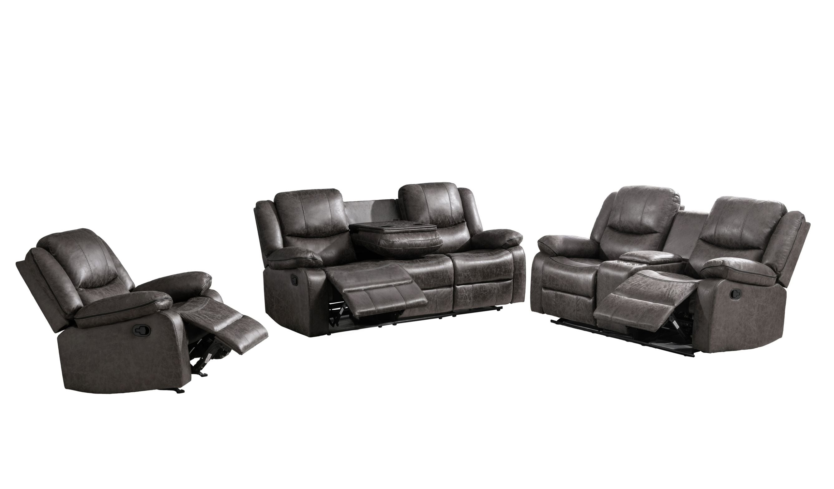 Everett reclining sofa collection 99849GRY
