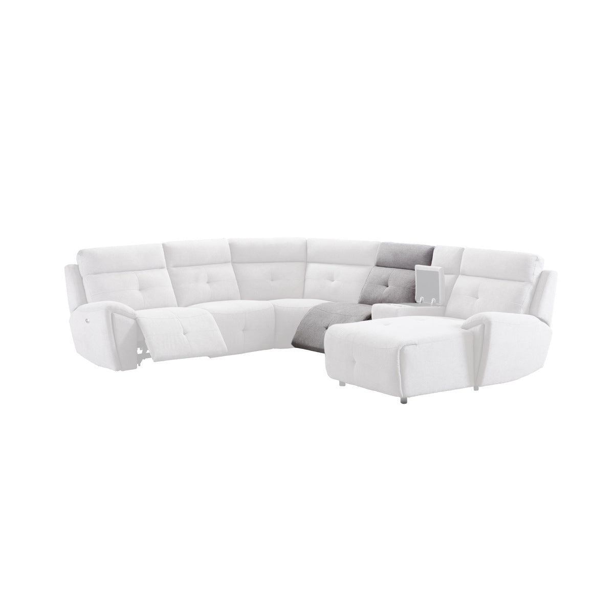 Elijah 6-Piece Modular Power Reclining Sectional with Right Side Chaise 99858GRY RSF