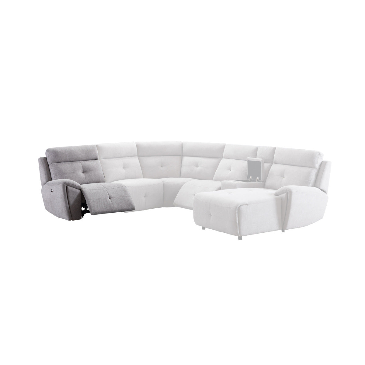 Elijah 6-Piece Modular Power Reclining Sectional with Right Side Chaise 99858GRY RSF
