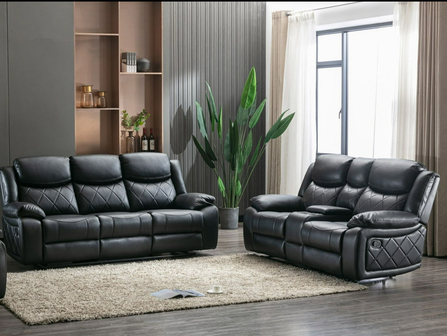99935 black sofa and loveseat