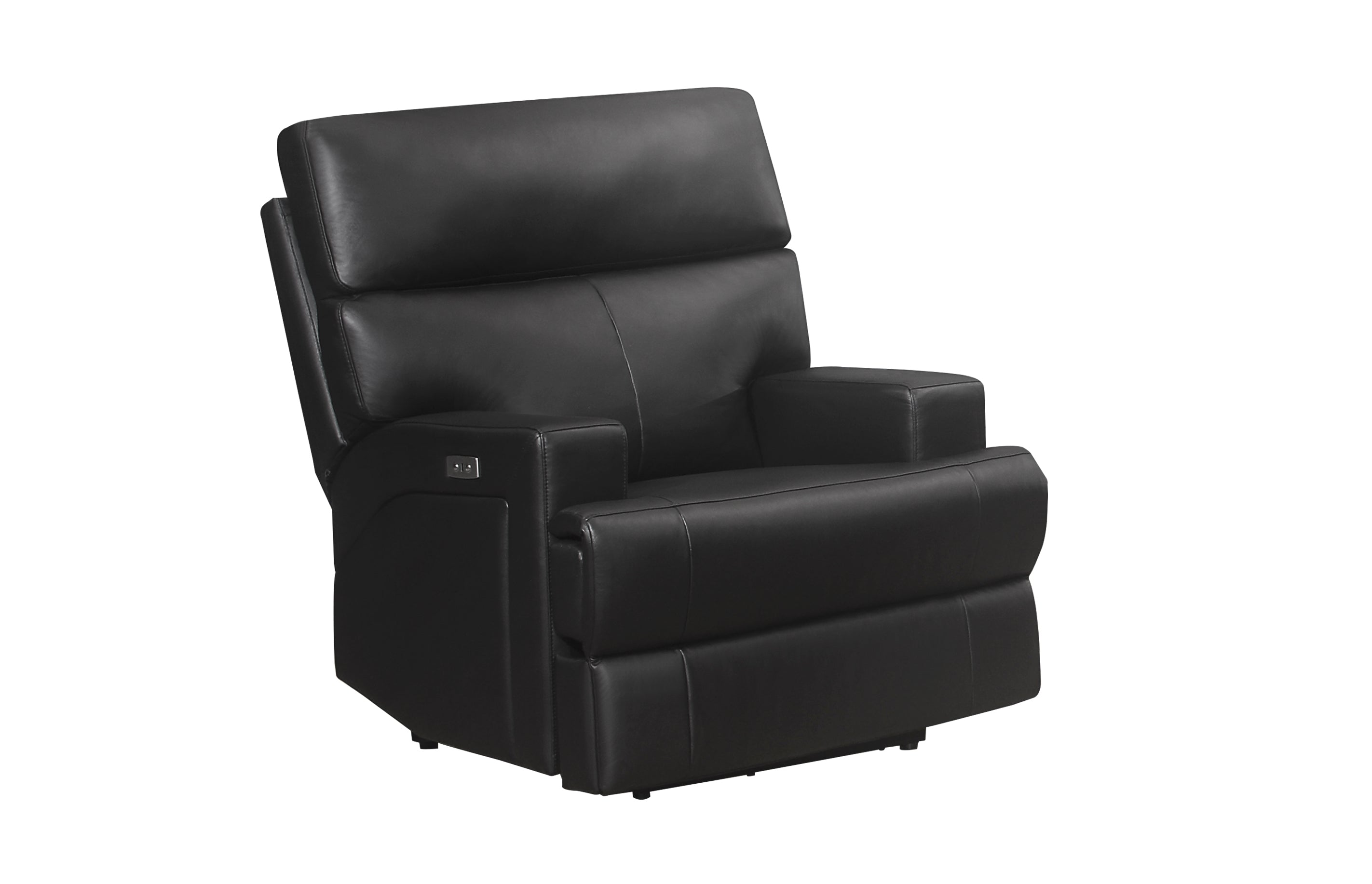 Sethos Top Grain Black Leather Power Reclining Collection 99945