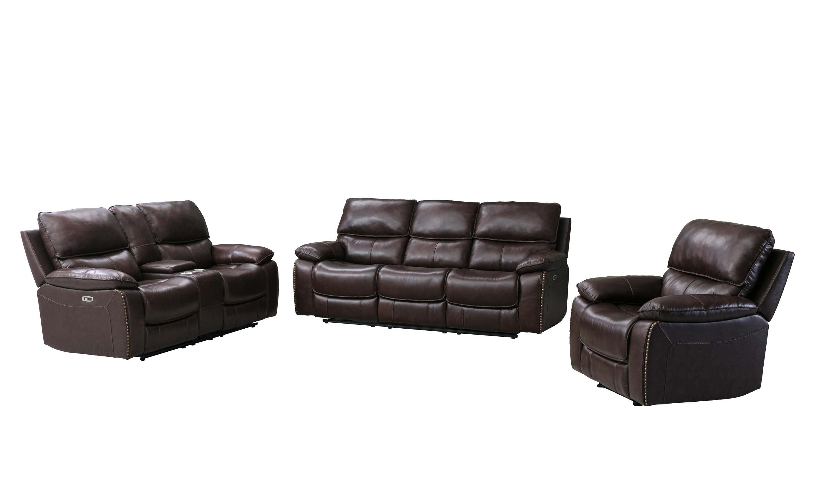 Gilbert Power Reclining Collection Top Grain Leather Brown 99972