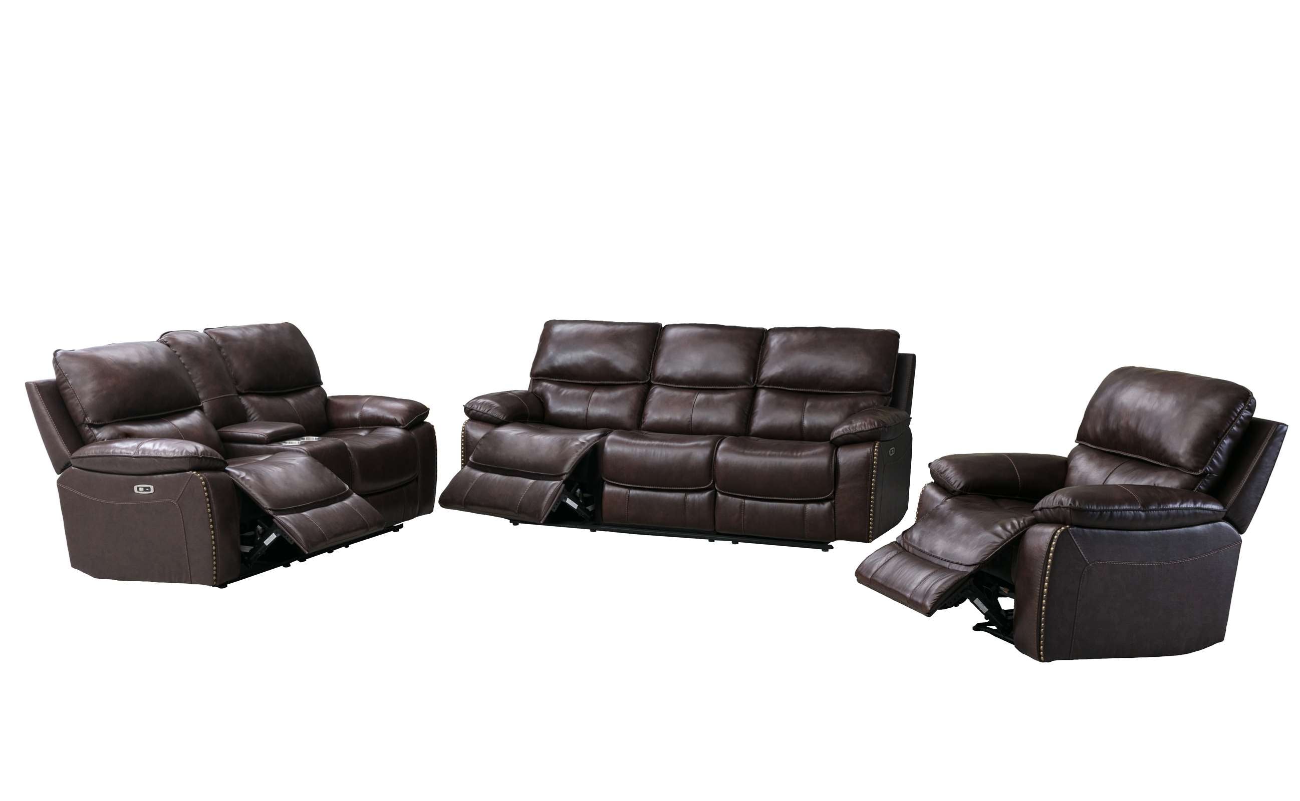 Gilbert Power Reclining Collection Top Grain Leather Brown 99972