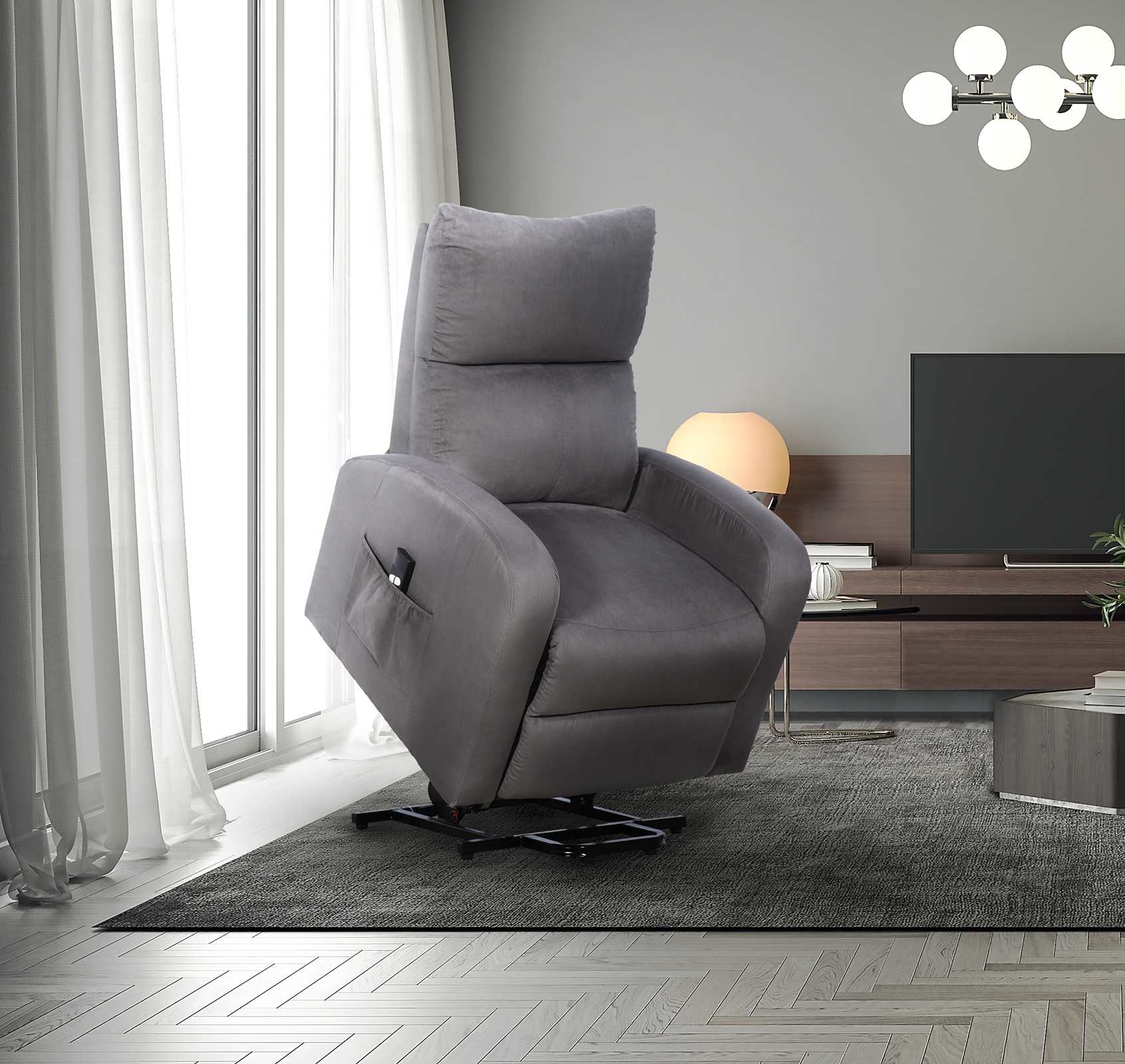 Lumos Medical Power Lift Chair Smoke Grey 99975