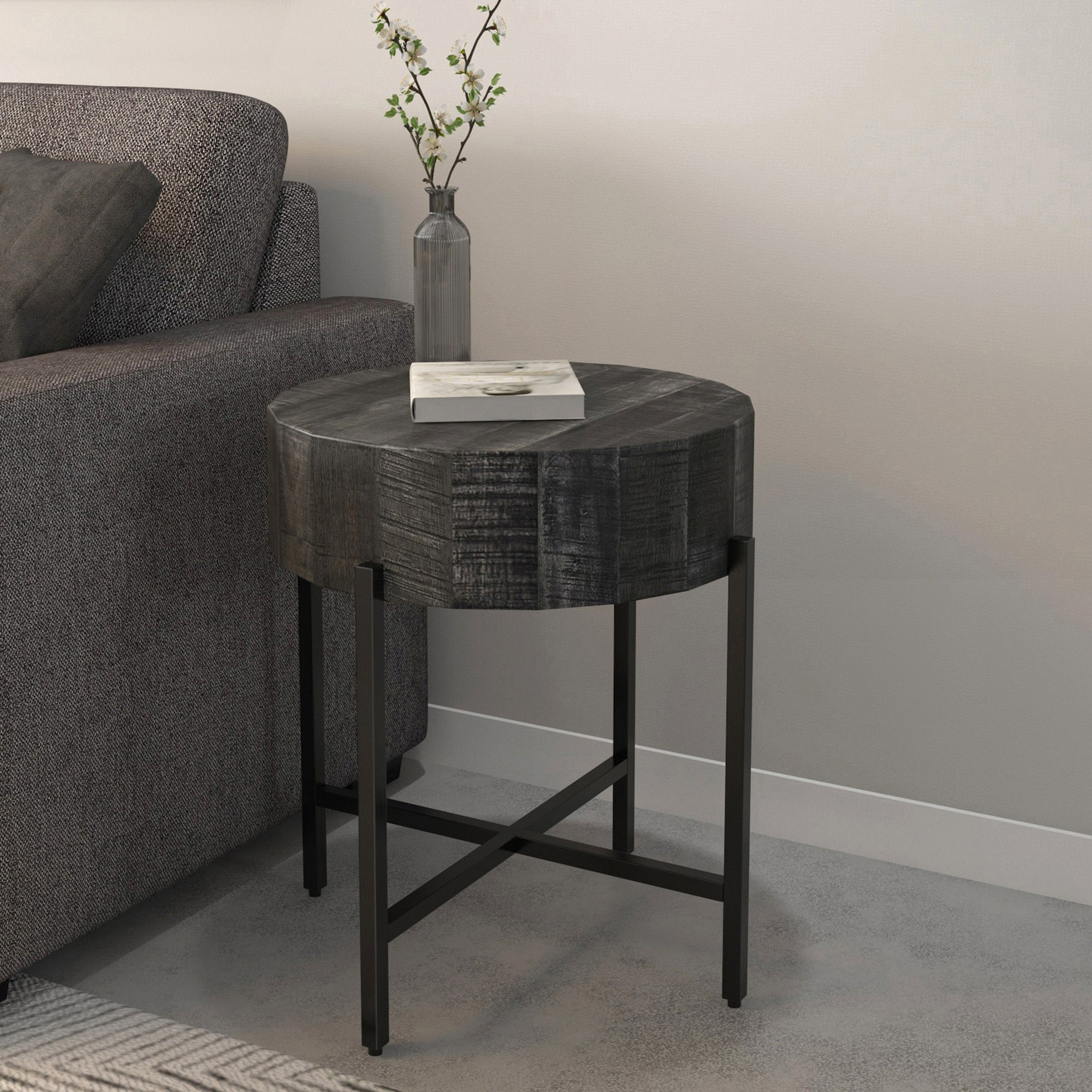 Blox Accent Table in Grey 501-528GY