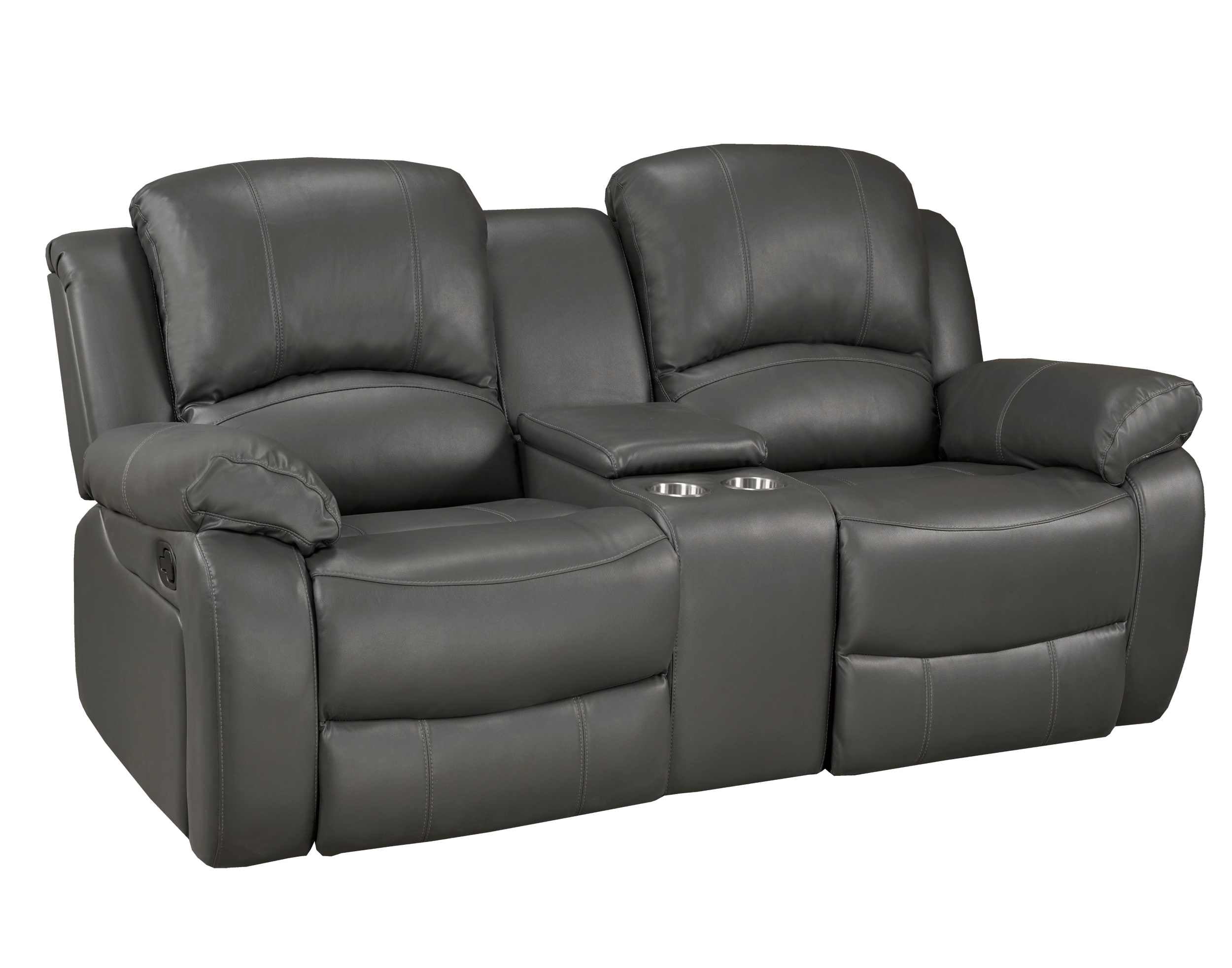 Boris Leather-Aire Grey Recliner Collection 6060