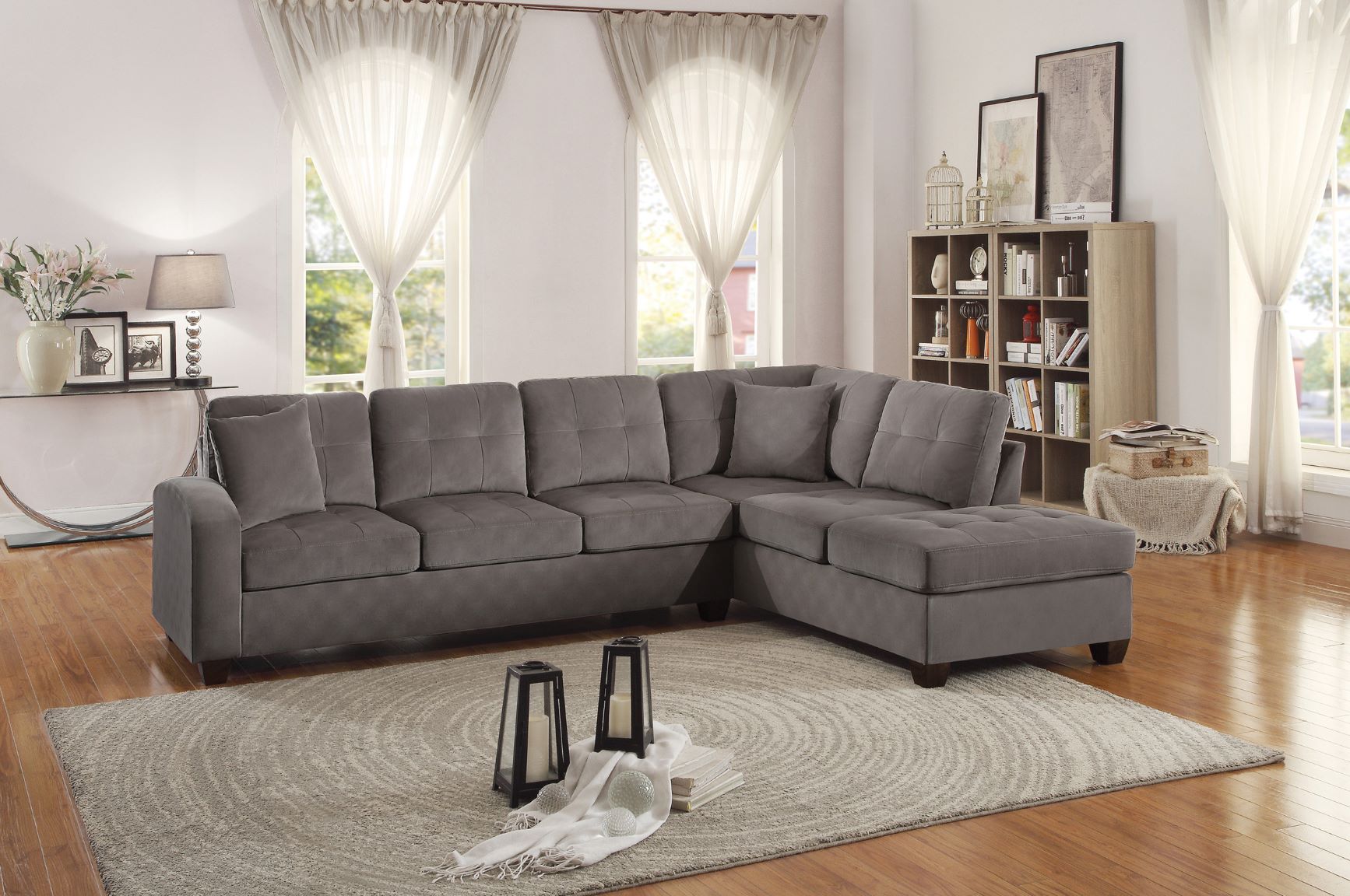 Caulfield Reversible Taupe Sectional Sofa Collection 93670TP