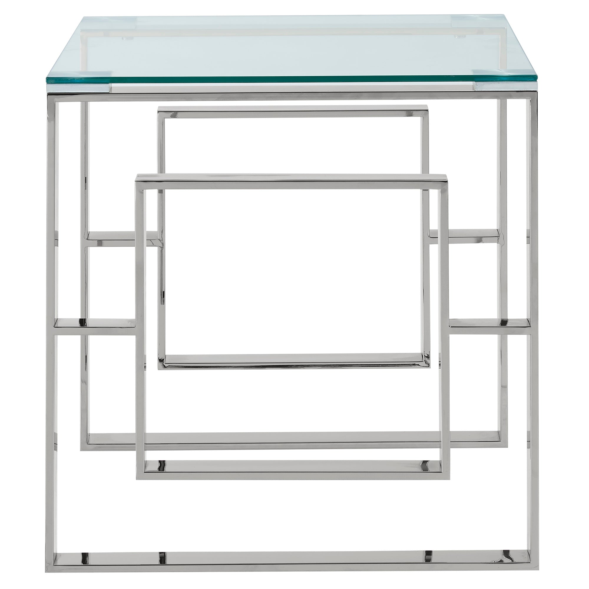 Eros Accent Table in Silver 501-482CH