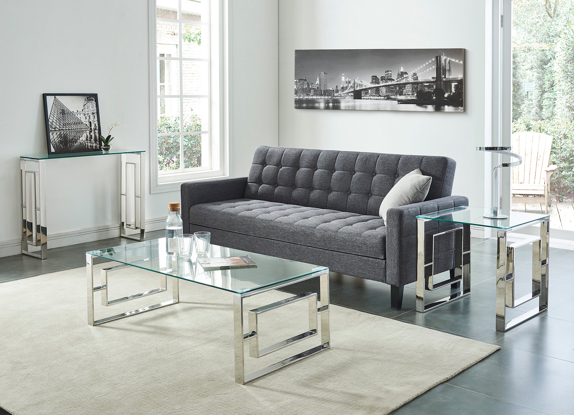Eros Coffee Table in Silver  301-482CH