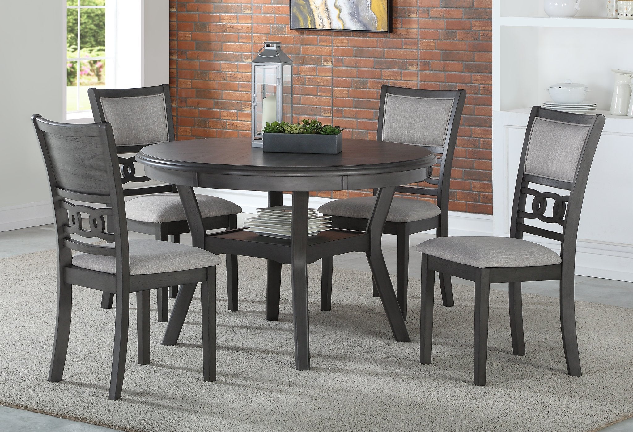 Gia Grey Dining Set - 5 PC