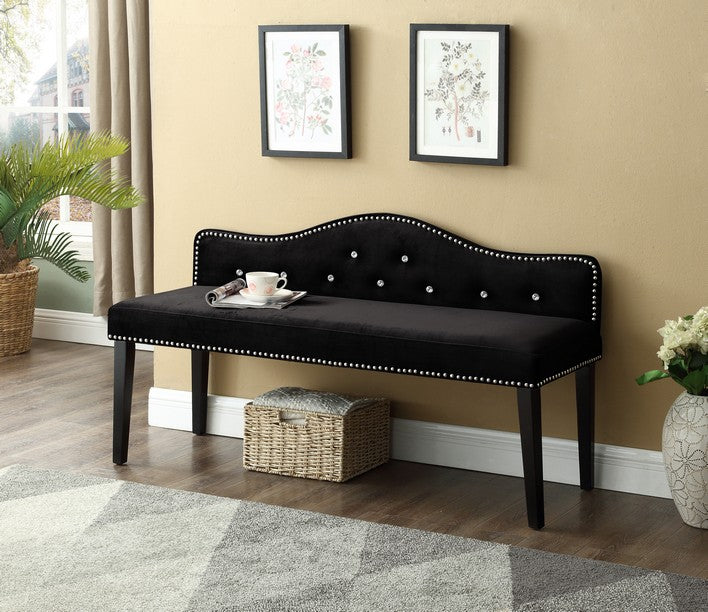 Black Velvet Bench IF-6301