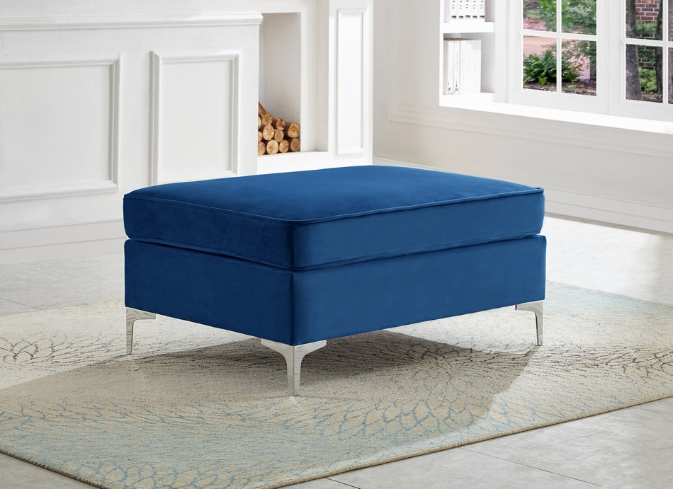 Blue Velvet Fabric Sofa Set with Depp Tufting 8008
