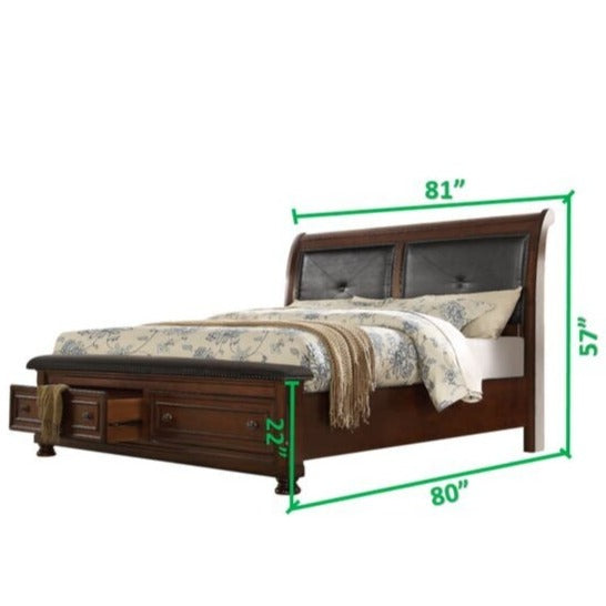 Austin Wooden Storage Beds Dark Walnut 852