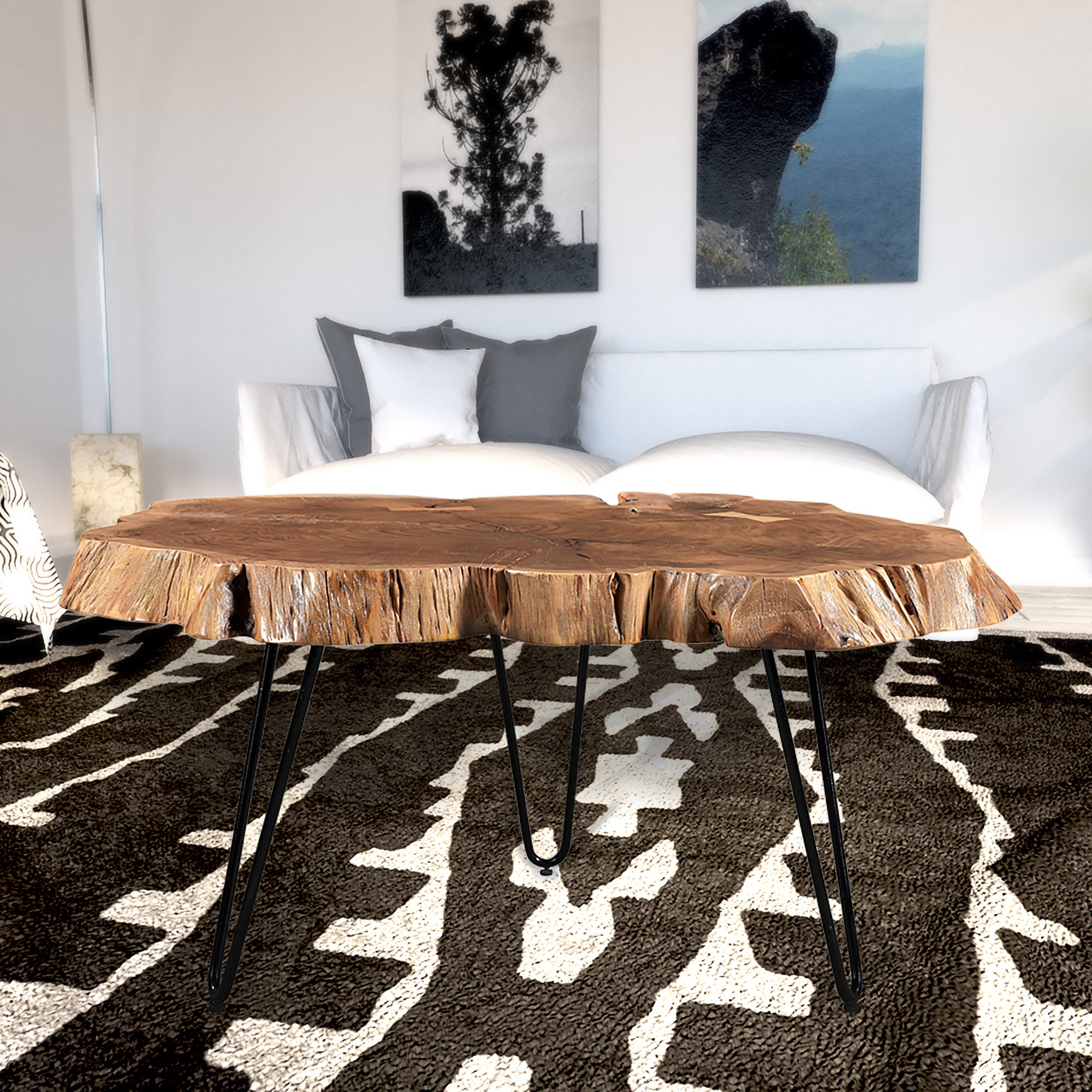 Nila Coffee Table in Natural and Black 301-329NAT