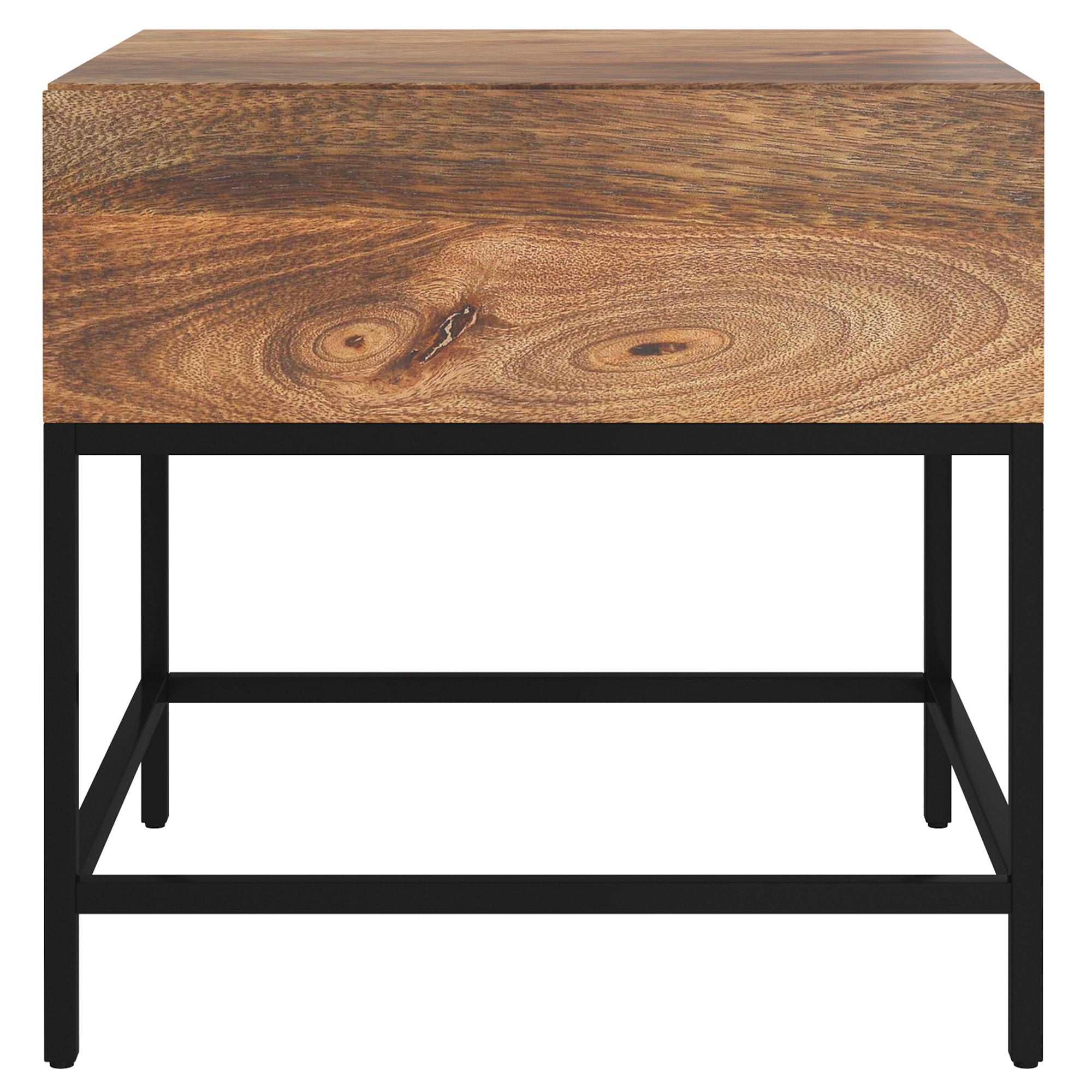 Ojas Accent Table in Natural Burnt and Black 501-513NT