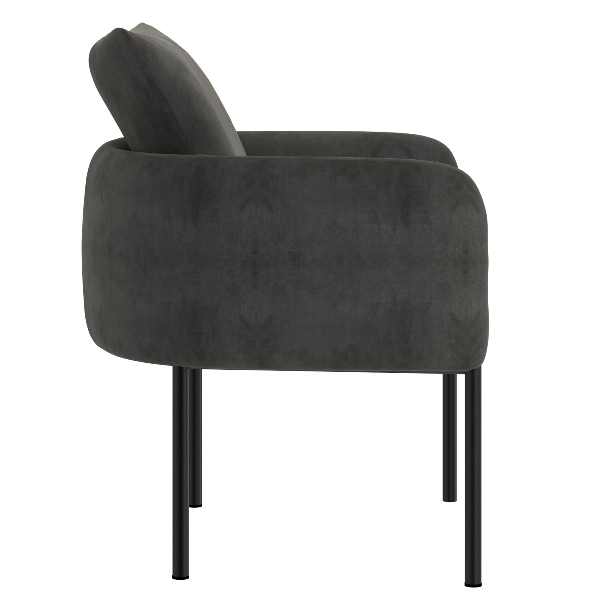 Petrie Accent Chair in Charcoal with Black Leg 403-556CH/BK