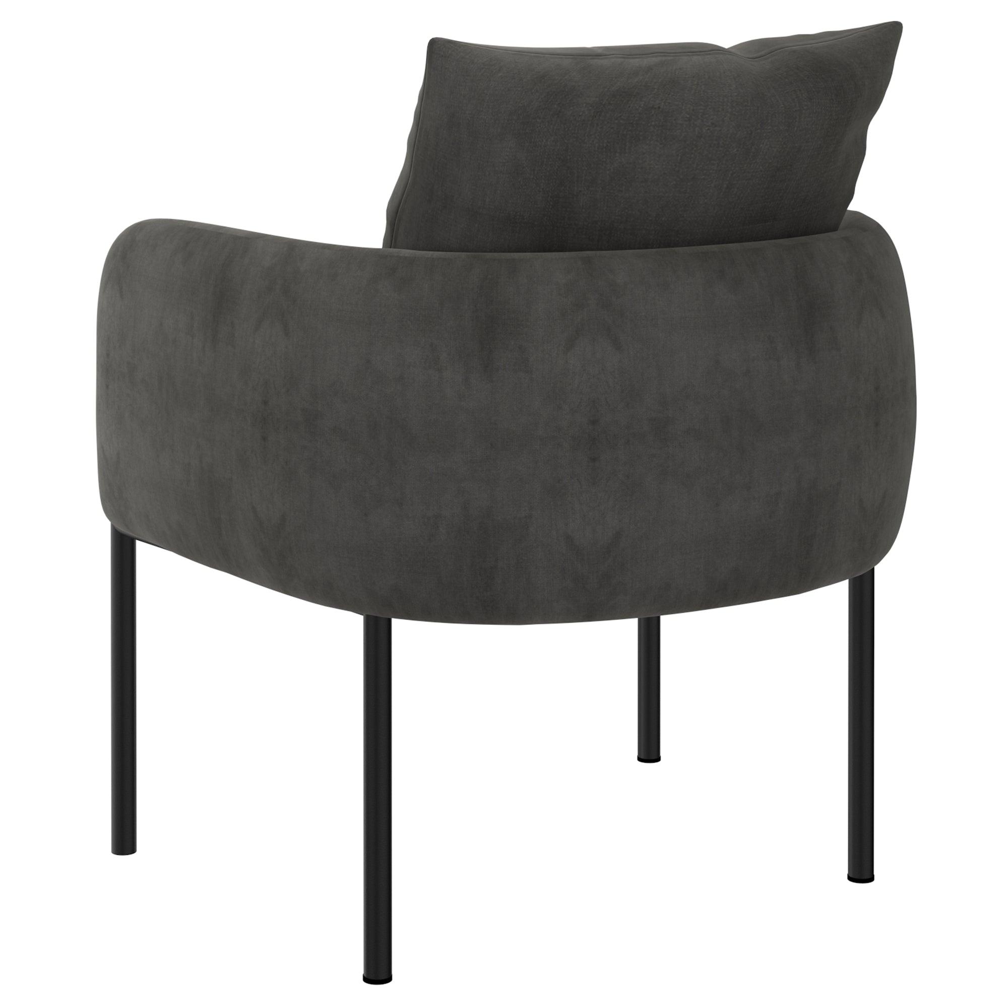 Petrie Accent Chair in Charcoal with Black Leg 403-556CH/BK