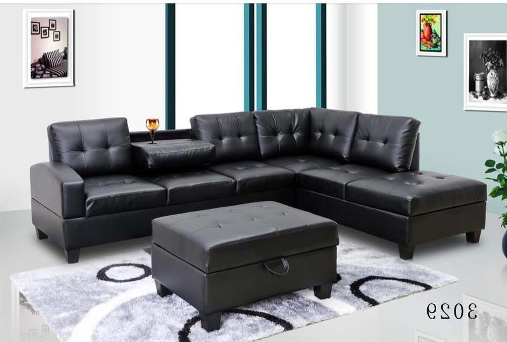 roma black sectional sofa