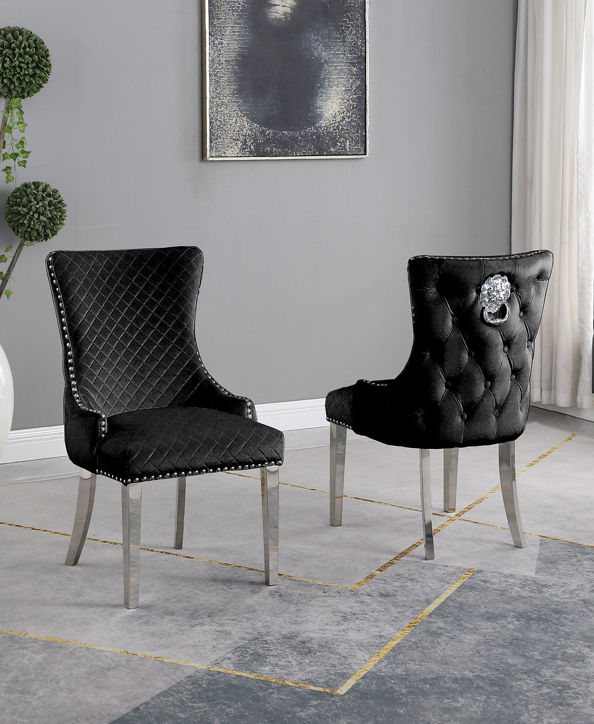 Royal Black Dining Chair (Set of 2)