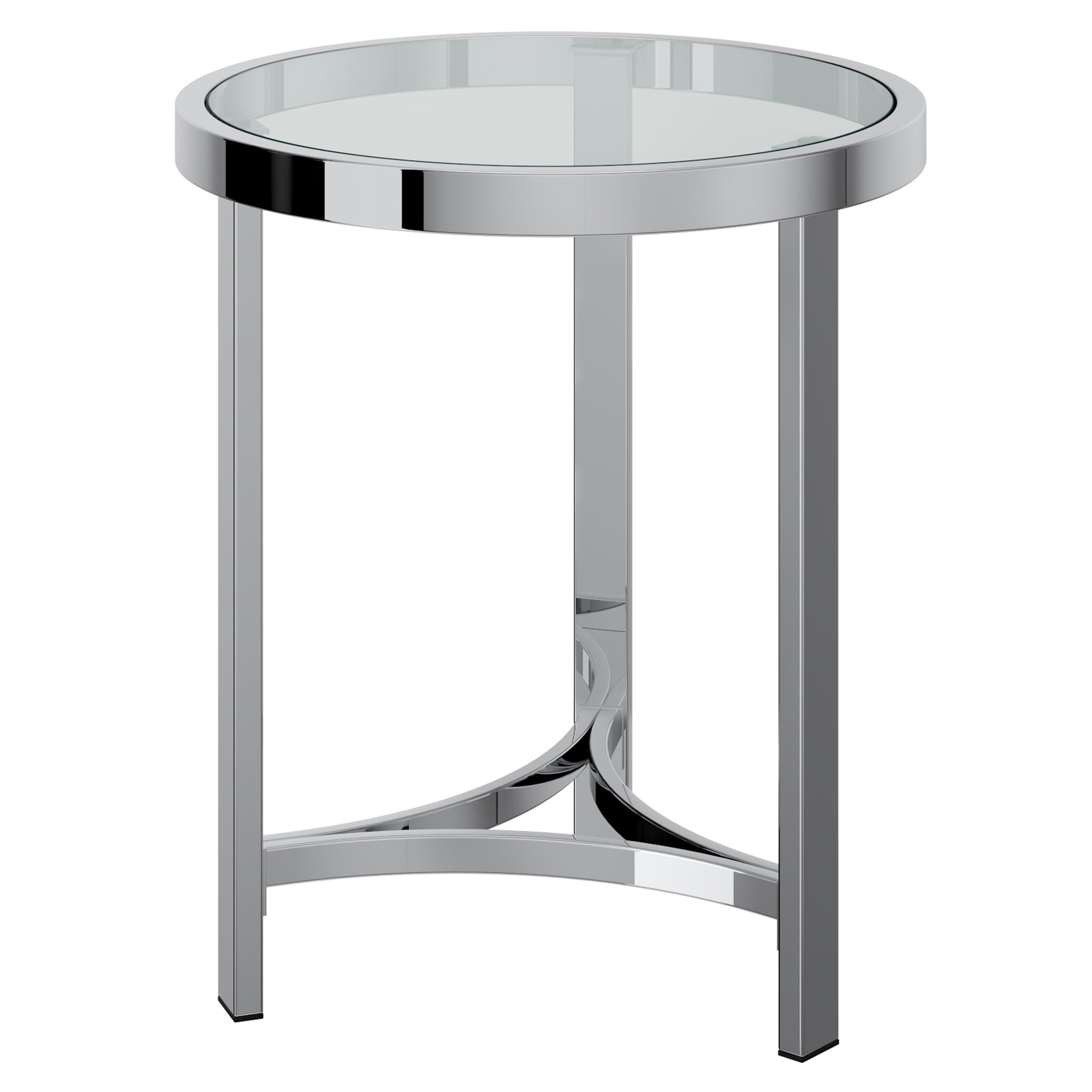 Strata Accent Table in Chrome 501-746