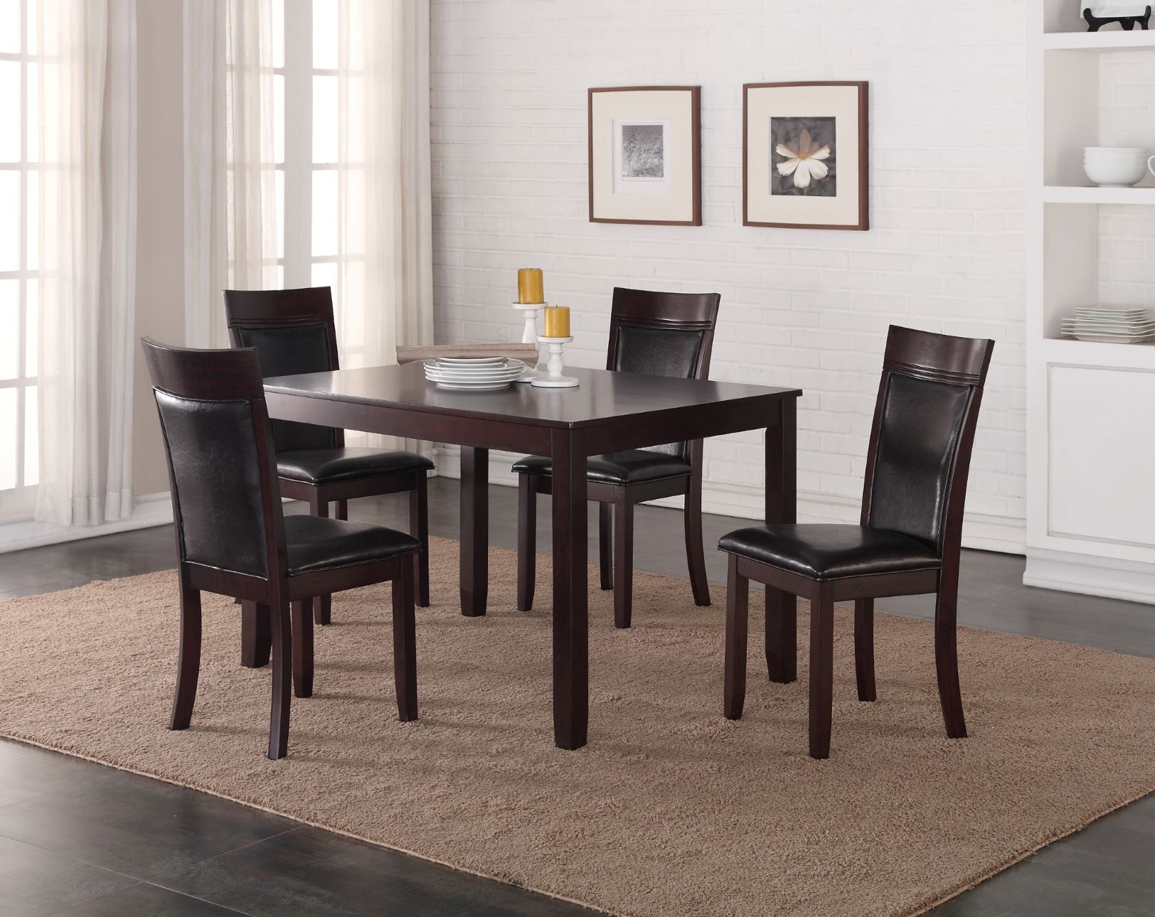 Nellie Dining Set (Table with 4 Chairs) / T-3648