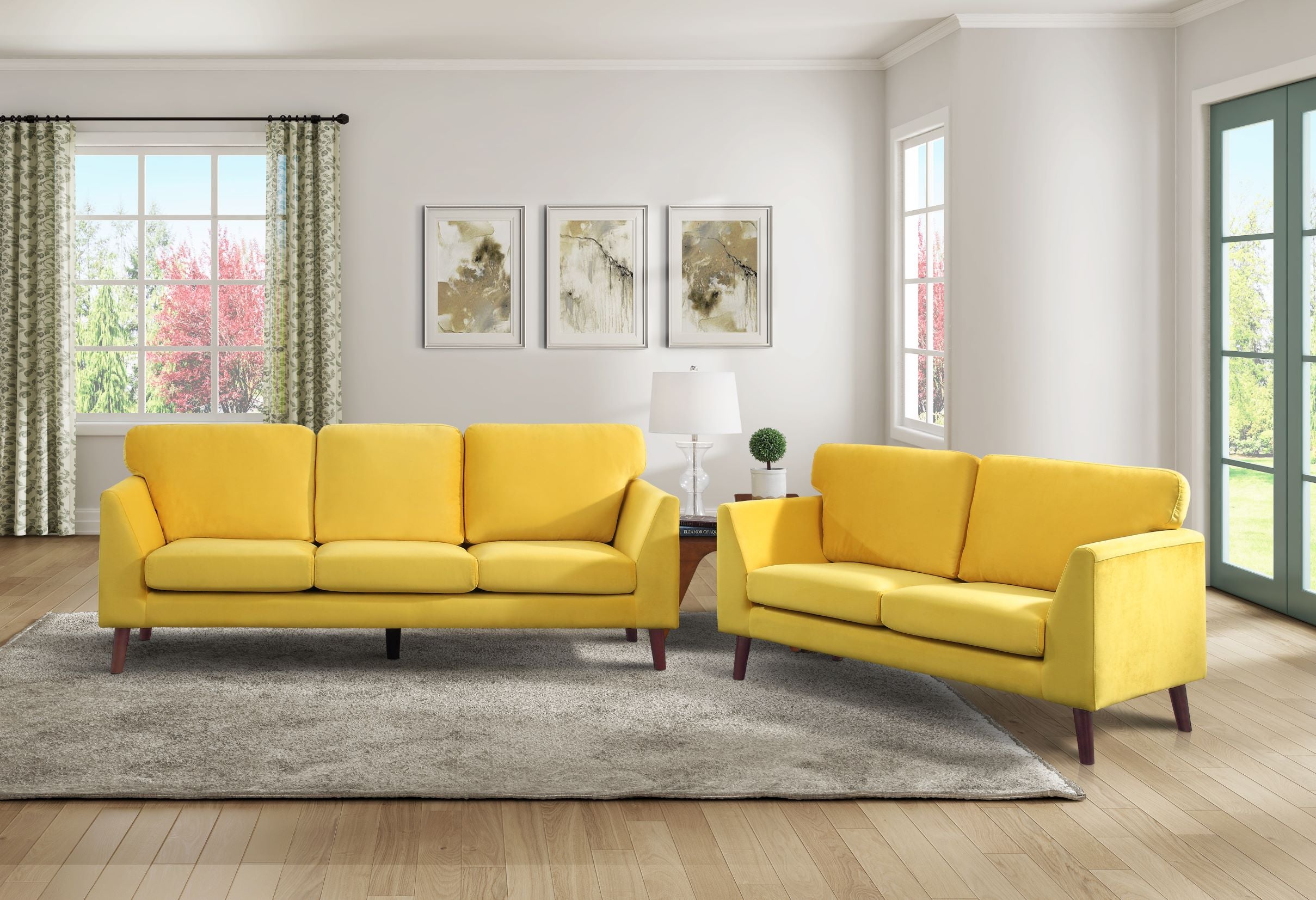 Tolley Sofa Collection Yellow 9338
