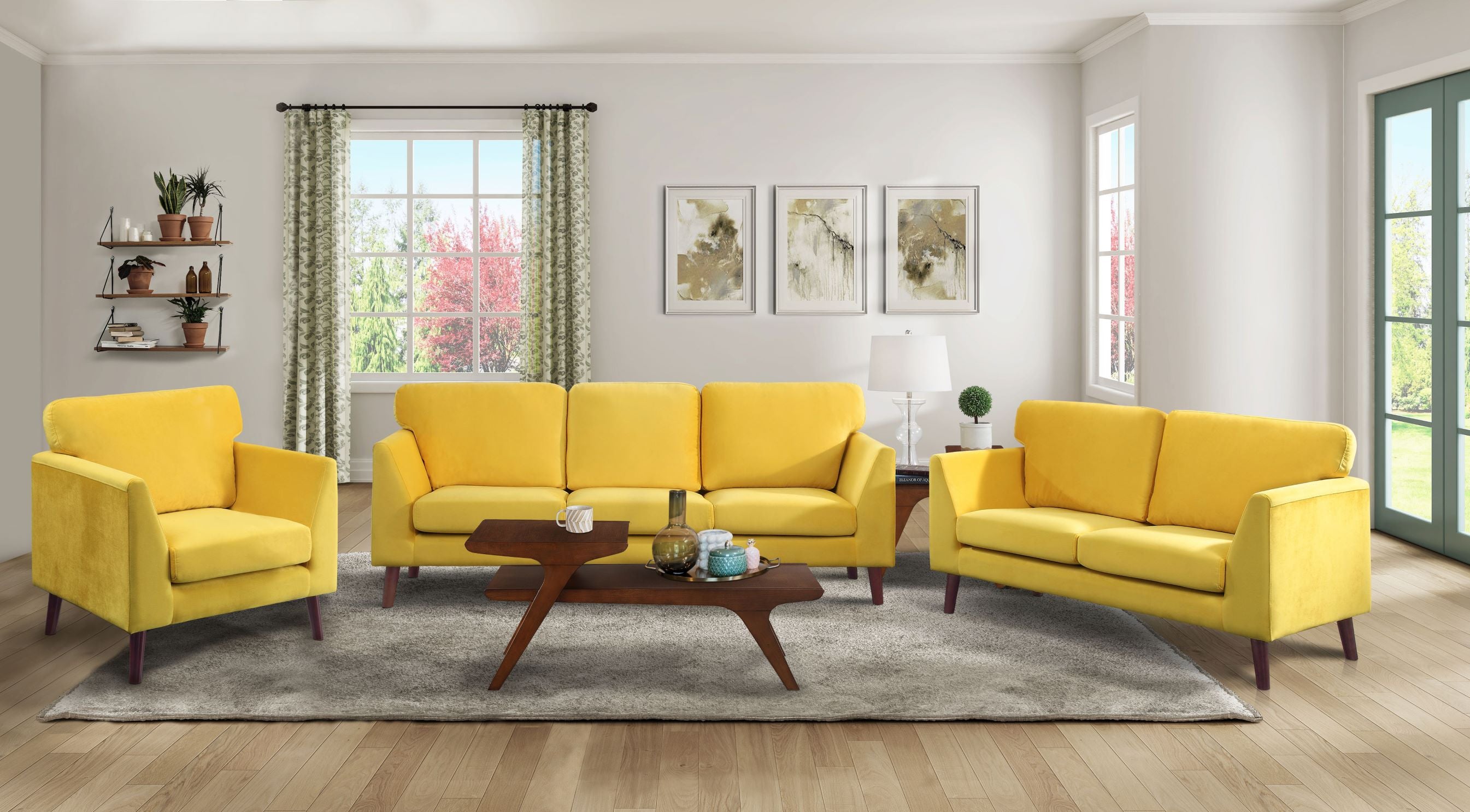 Tolley Sofa Collection Yellow 9338