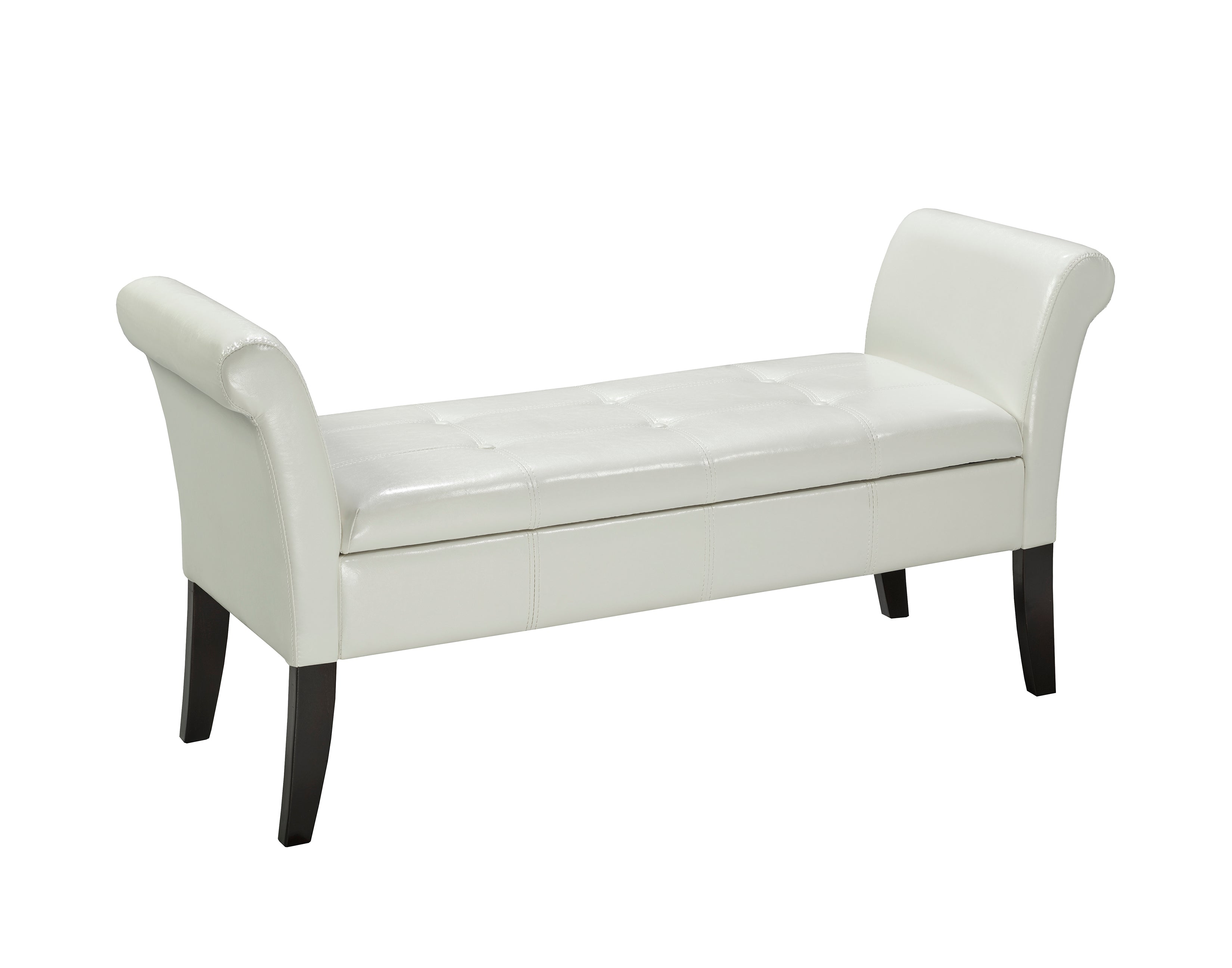 White Storage Bench 0819