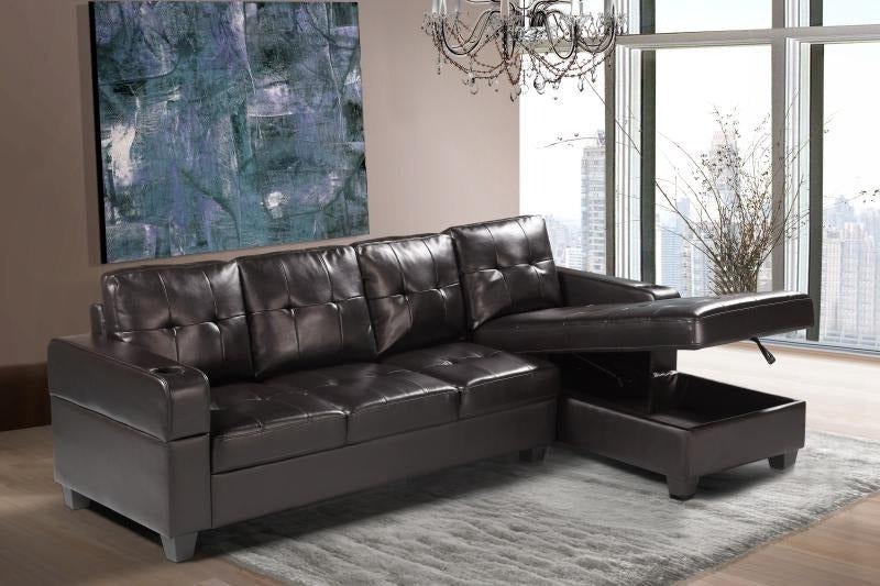 sectional sofa brown right