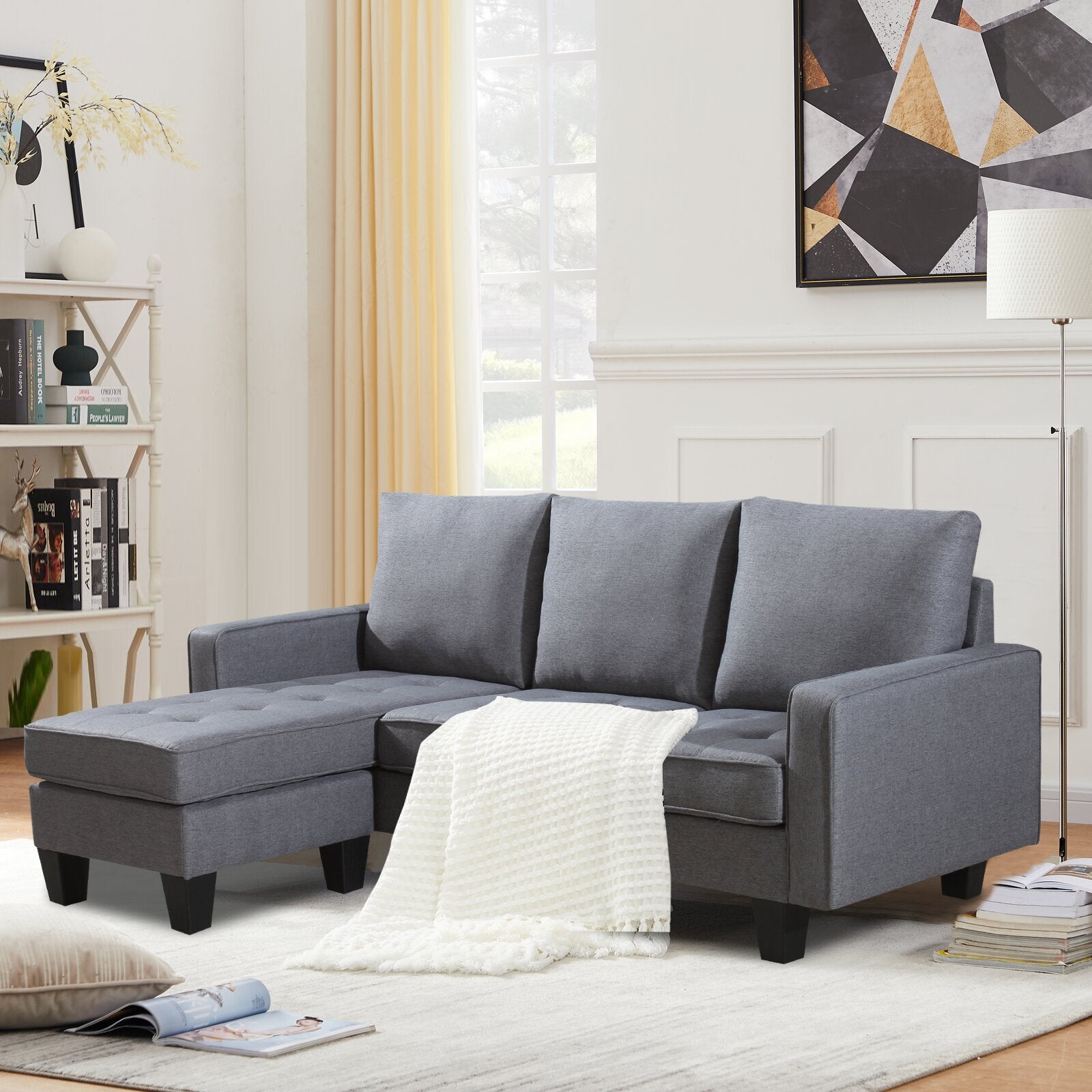 Grey sectional sofa 2209- 1