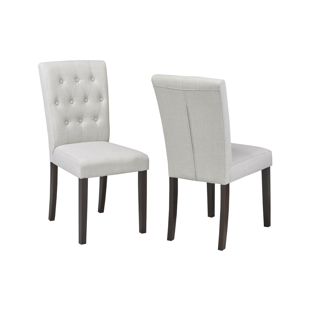 Beige Fabric Dining Chair - Set of 2 - WS5700-BEI